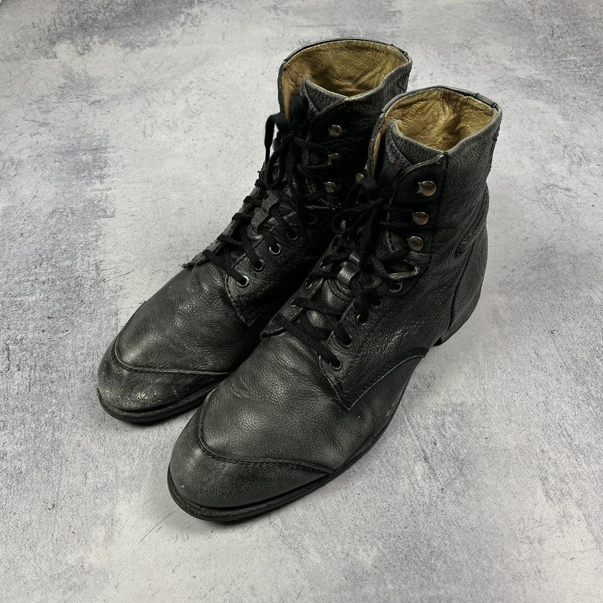 Diesel Vintage Diesel Avant Garde leather distressed boots 90’s Size US 11.5 / EU 44-45 - 4 Thumbnail