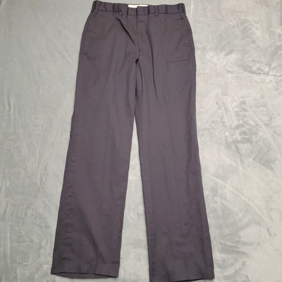 Haggar VINTAGE Haggar Pants Mens 32x32 Gray Flat Front Twill Cotton Dacron Made in USA Size US 32 / EU 48 - 2 Thumbnail