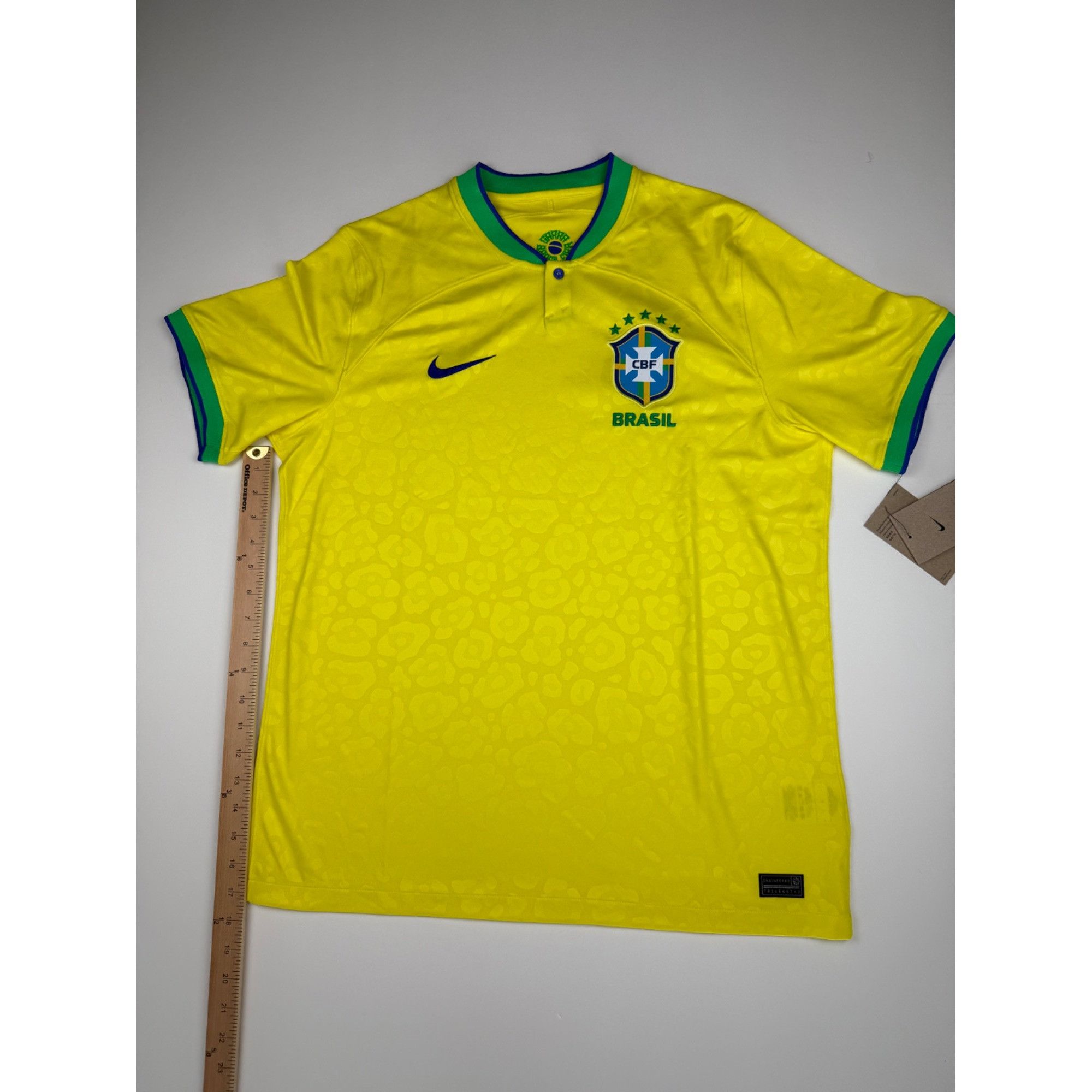 Nike Size Large - Nike Brazil 2022/23 Home Nike Vapor Match Socce Size US L / EU 52-54 / 3 - 2 Thumbnail