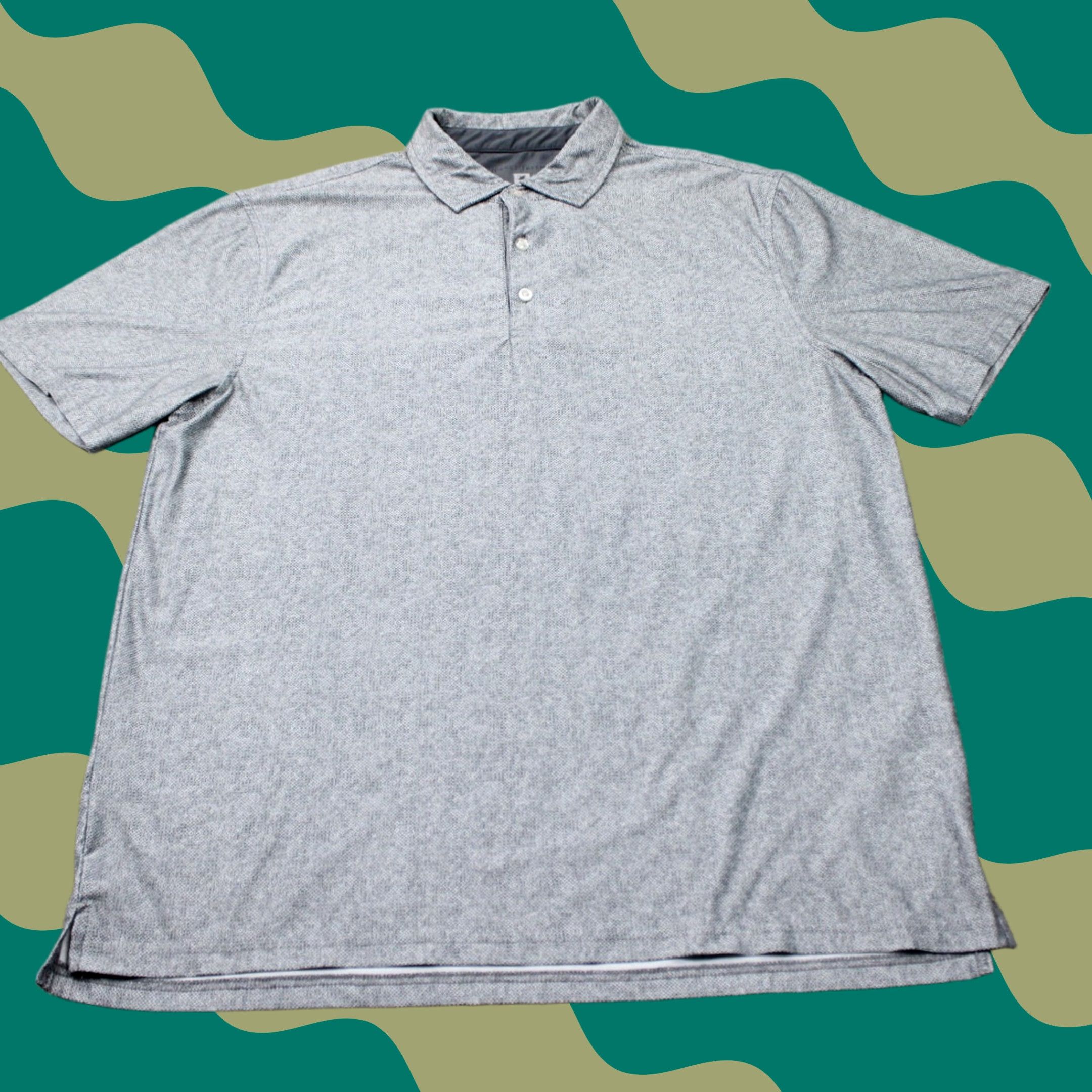 Vintage Hickey Freeman Polo Shirt Mens M Gray Geometric Short Sleeve Stretch S/S Pullover Golf Casual Size US M / EU 48-50 / 2 - 1 Thumbnail
