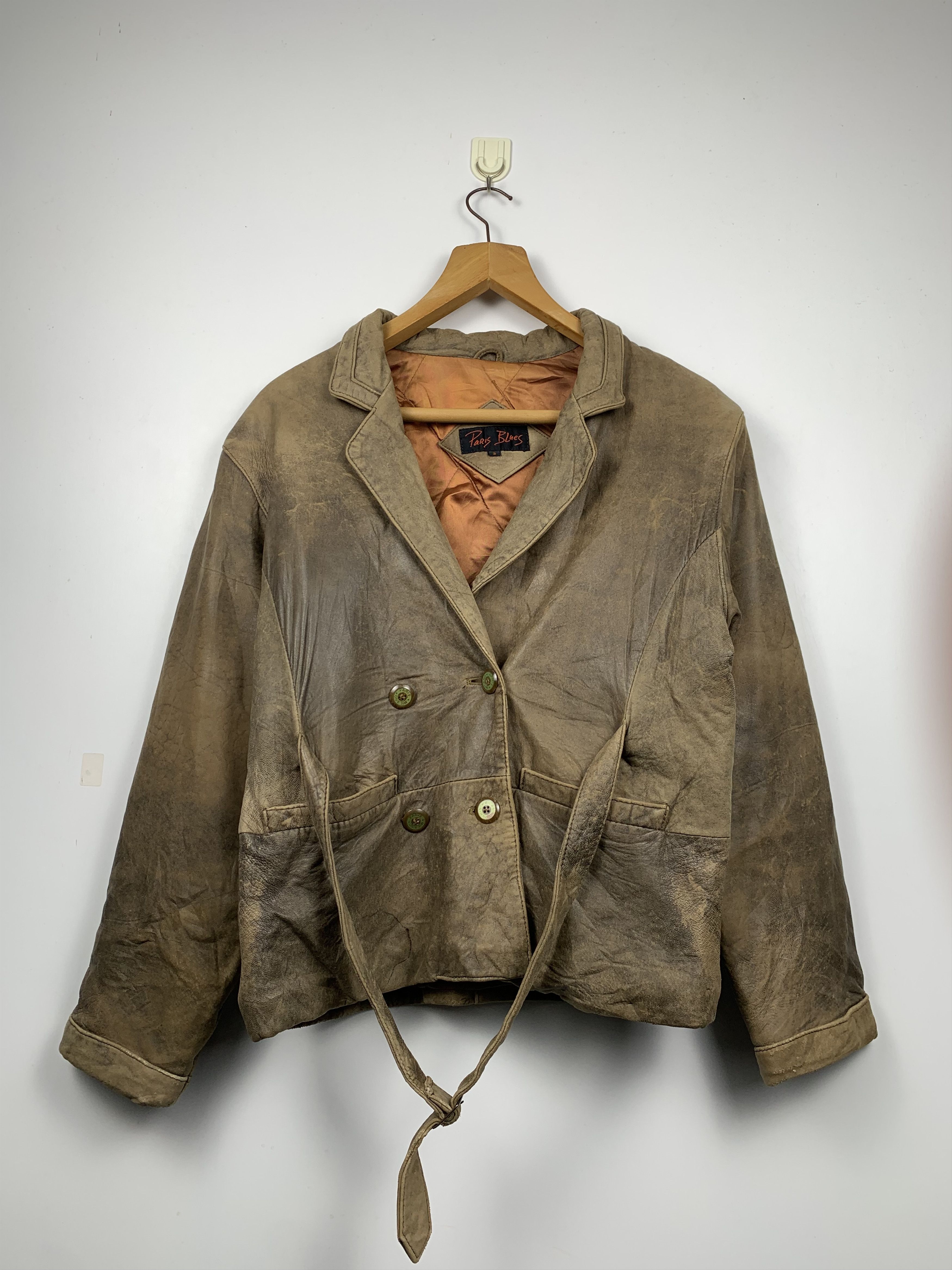 Other Vintage Paris Blues Leather Jacket J1160 Size US M / EU 48-50 / 2 - 1 Thumbnail