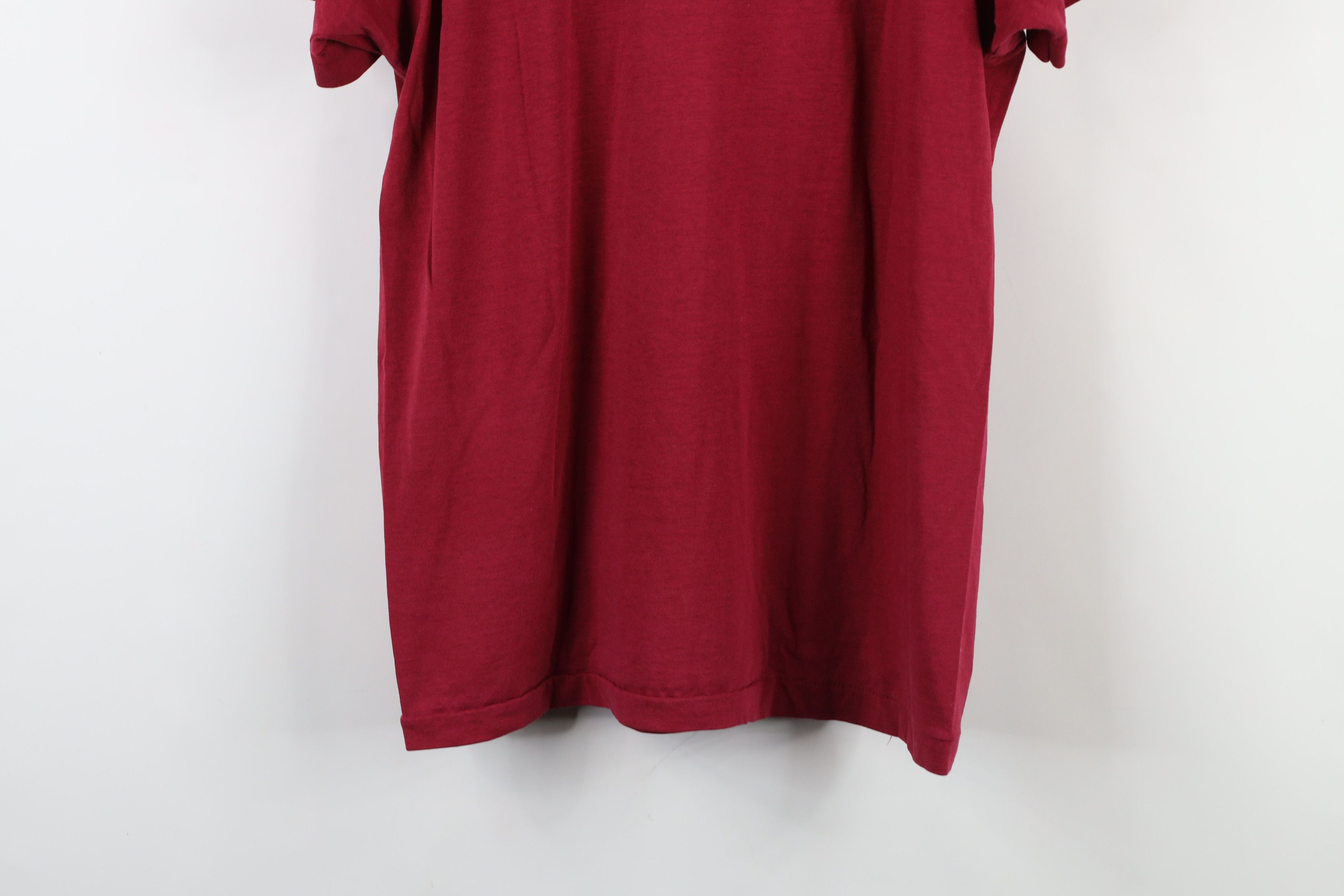 Vintage Vintage 90s Streetwear Blank Thin Pocket T-Shirt Red USA Size US M / EU 48-50 / 2 - 14 Thumbnail