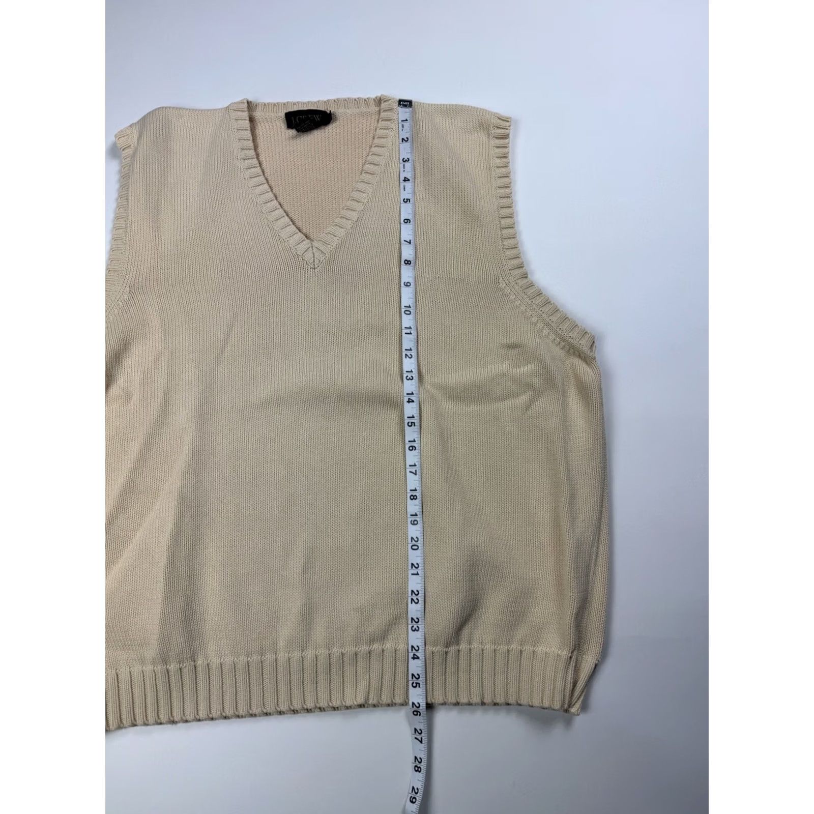 J.Crew VINTAGE J Crew Sweater Vest Men’s Size XL Ivory Beige Oarsman Vtg V-neck Size US XL / EU 56 / 4 - 7 Thumbnail
