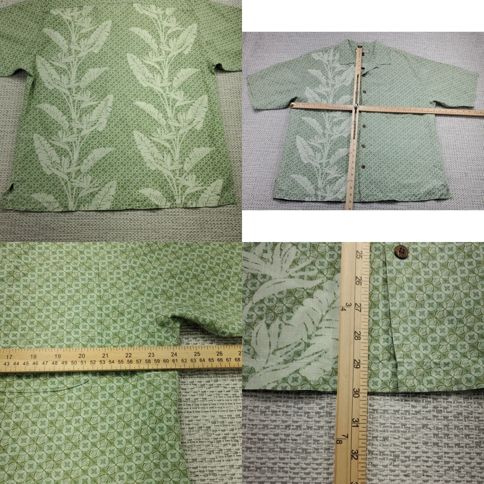 Tommy Bahama Tommy Bahama Shirt Mens L Silk Linen Hawaiian Casual Button Up Sunglass Loop Size US L / EU 52-54 / 3 - 8 Thumbnail