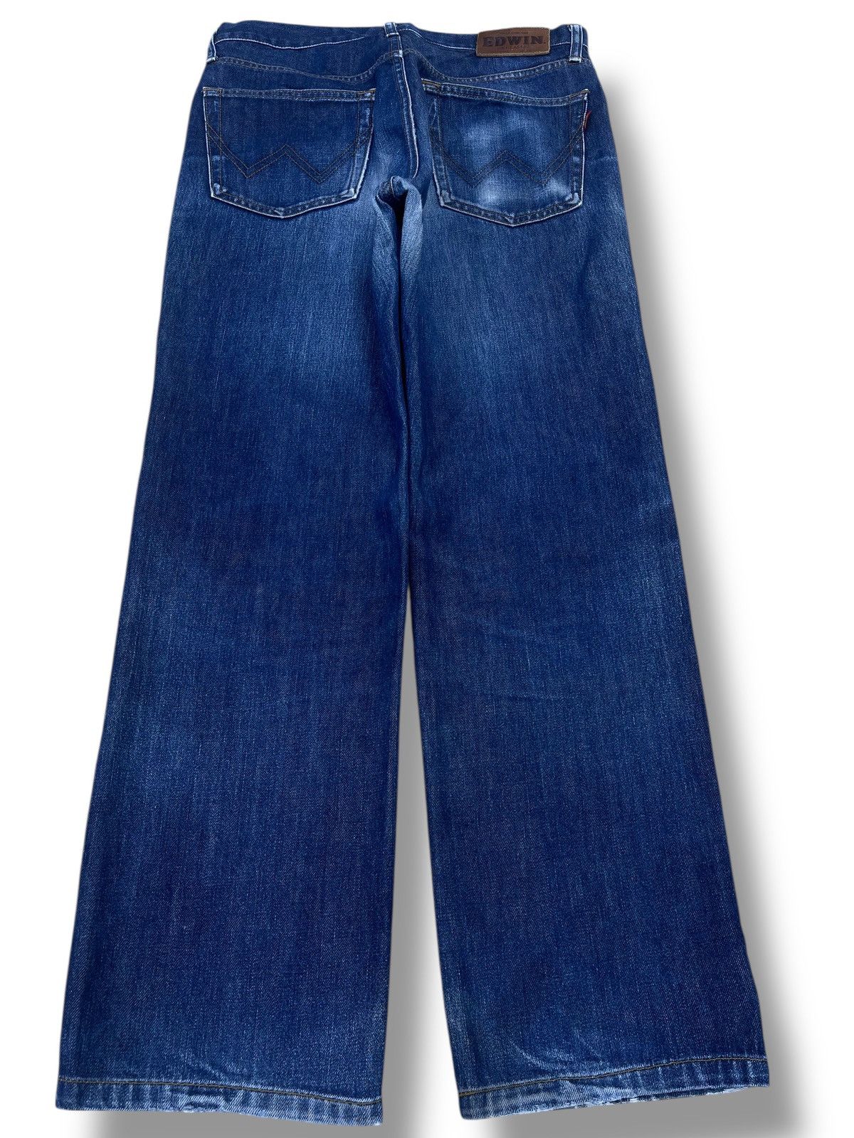 Edwin Edwin Blue Wash Whiskered Style Straight Leg jeans Size US 31 - 3 Thumbnail
