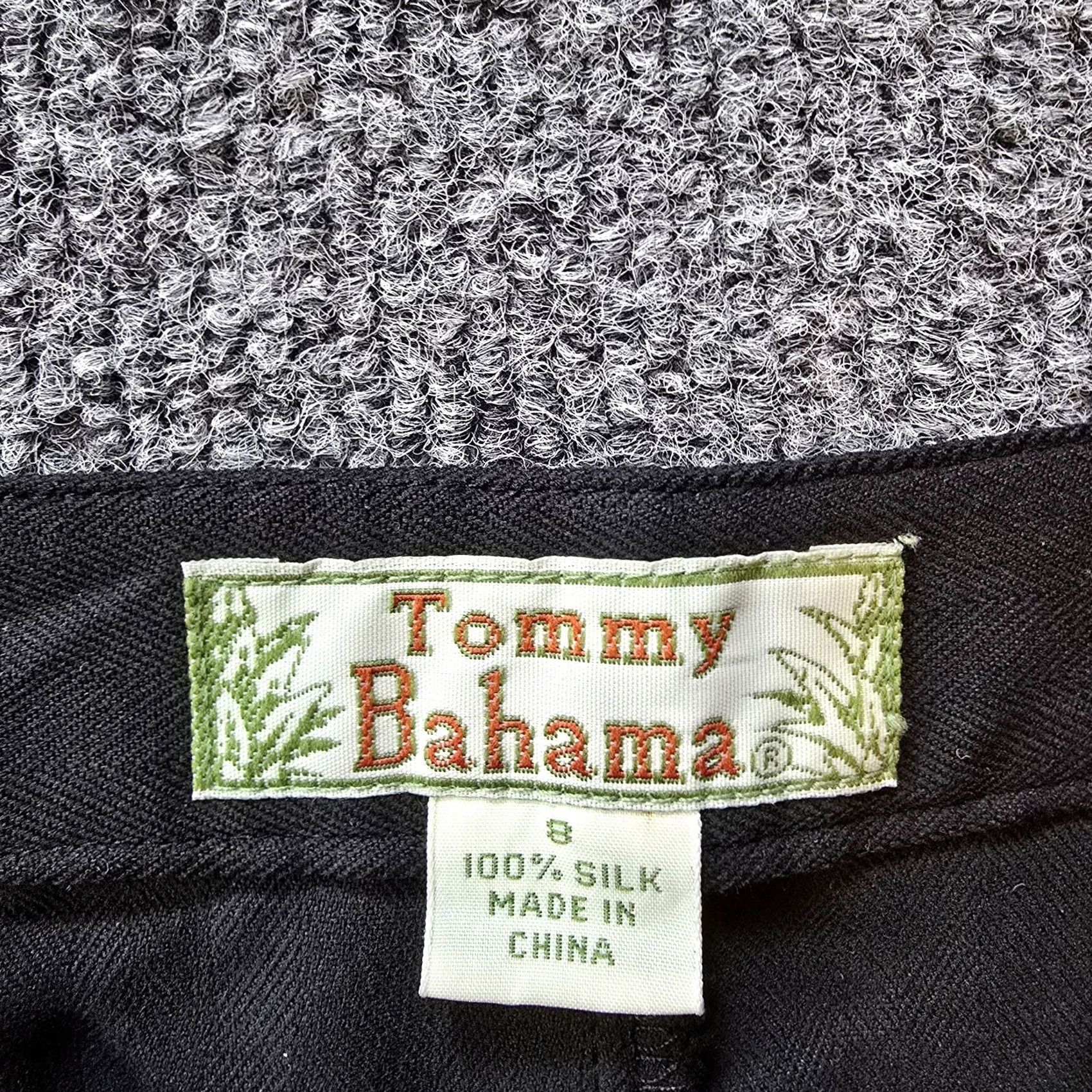 Tommy Bahama Tommy Bahama Pants Womens Size 8 Black Silk Wide-Leg Side Zip Cropped Casual Size 30" / US 8 / IT 44 - 4 Thumbnail