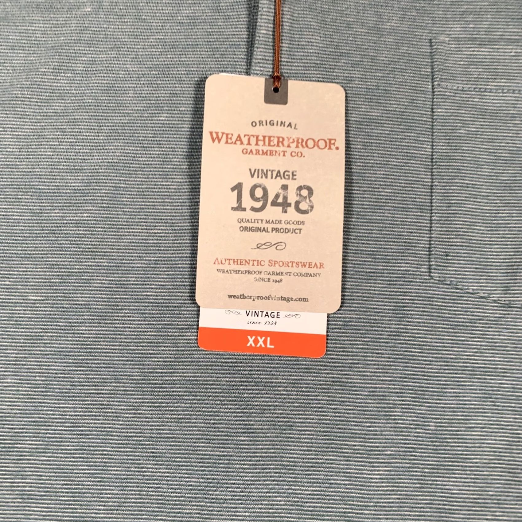 Weatherproof VINTAGE Weatherproof Polo Shirt Mens 2XL Green Heather Cotton Polyester Pocket Short Sleeve Casual 1948 Size US XXL / EU 58 / 5 - 4 Thumbnail