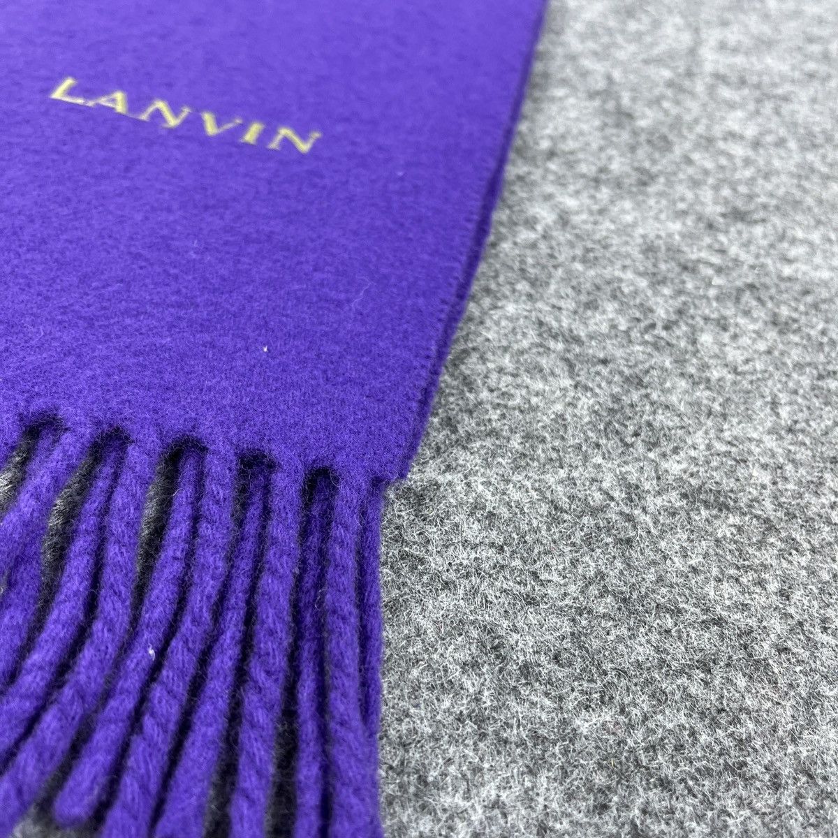 Lanvin Vintage Purple Lanvin Scarf / Muffler / Neckwear T1186 Size ONE SIZE - 8 Thumbnail