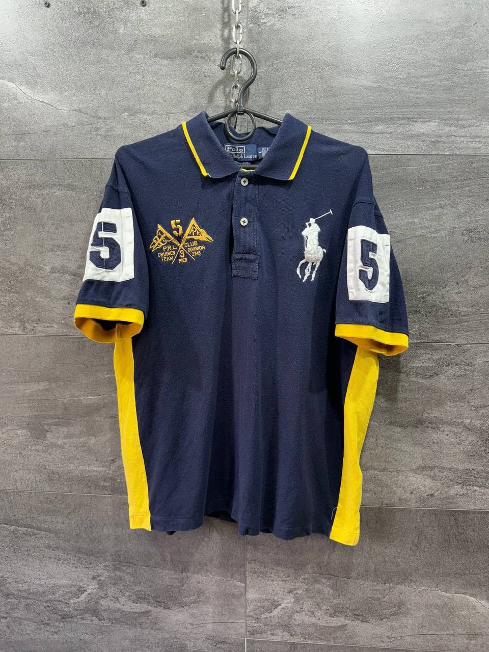 Vintage Polo Ralph Lauren #5 Big Pony Polo Shirt Navy Men's Size US L / EU 52-54 / 3 - 1 Thumbnail