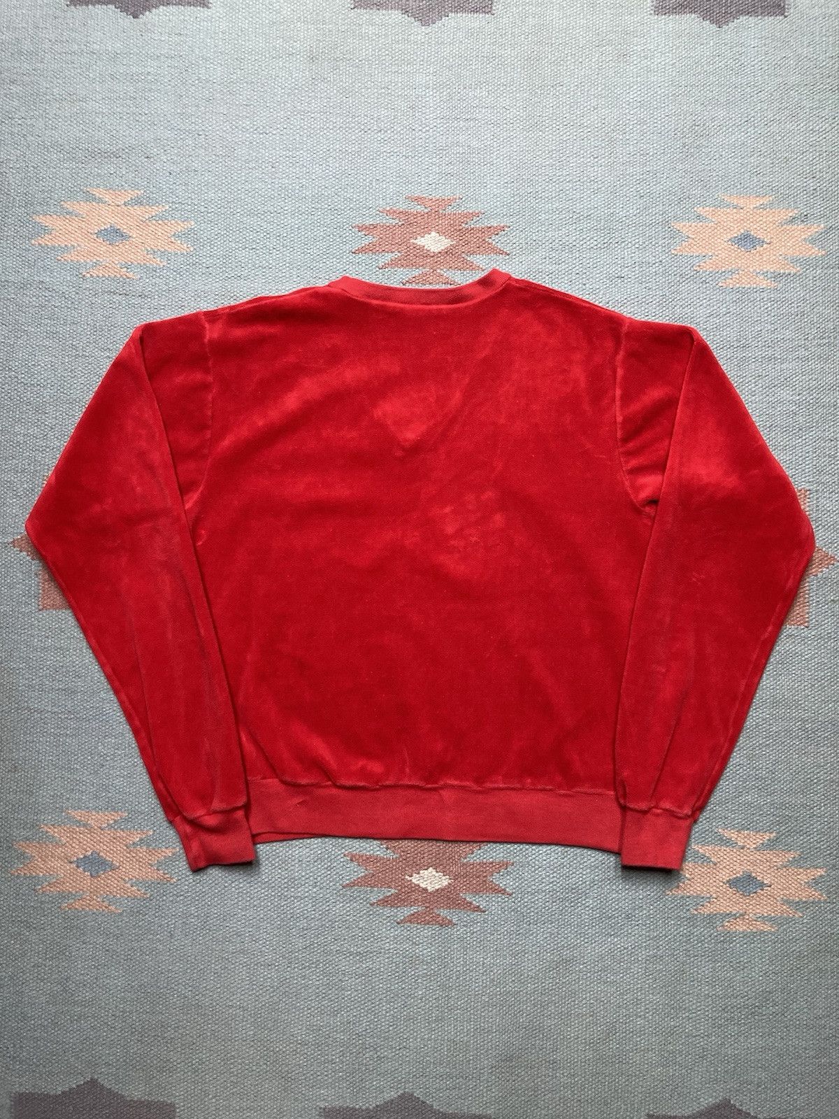 Vintage Vtg 70s shirt velour red soft comfy cotton boxy adult small Size US S / EU 44-46 / 1 - 4 Thumbnail