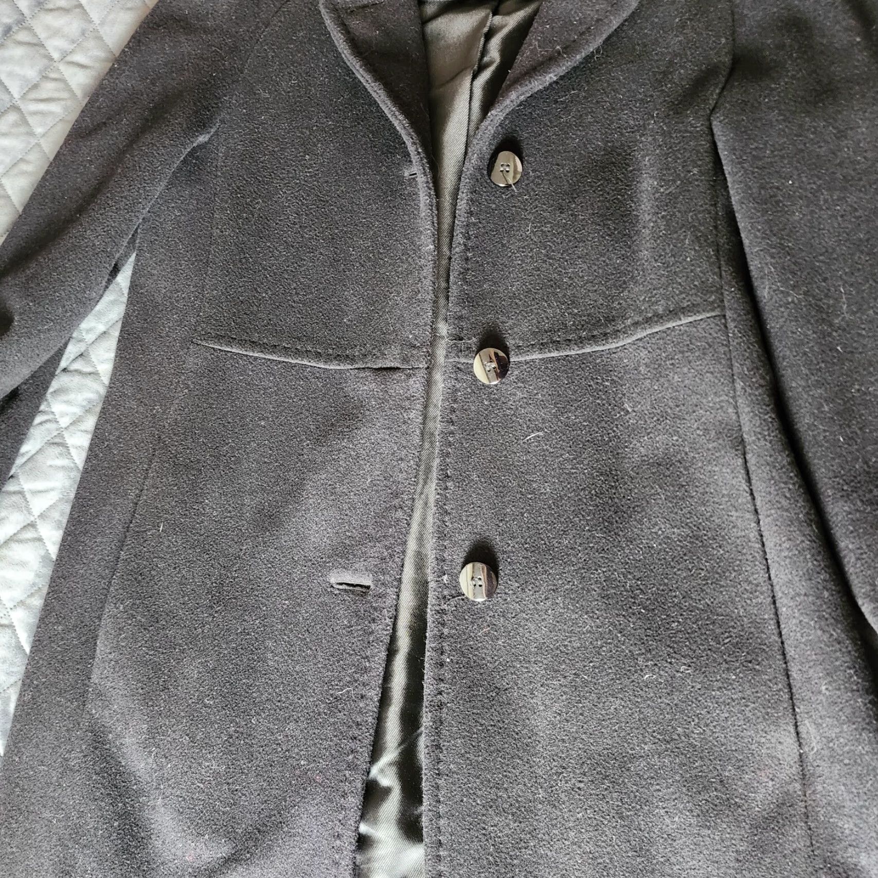 Doublet VINTAGE Ellen Tracy Jacket Overcoat Double-Breasted Cotton Black Long Coat Women 8 Adult Regular Size M / US 6-8 / IT 42-44 - 3 Thumbnail