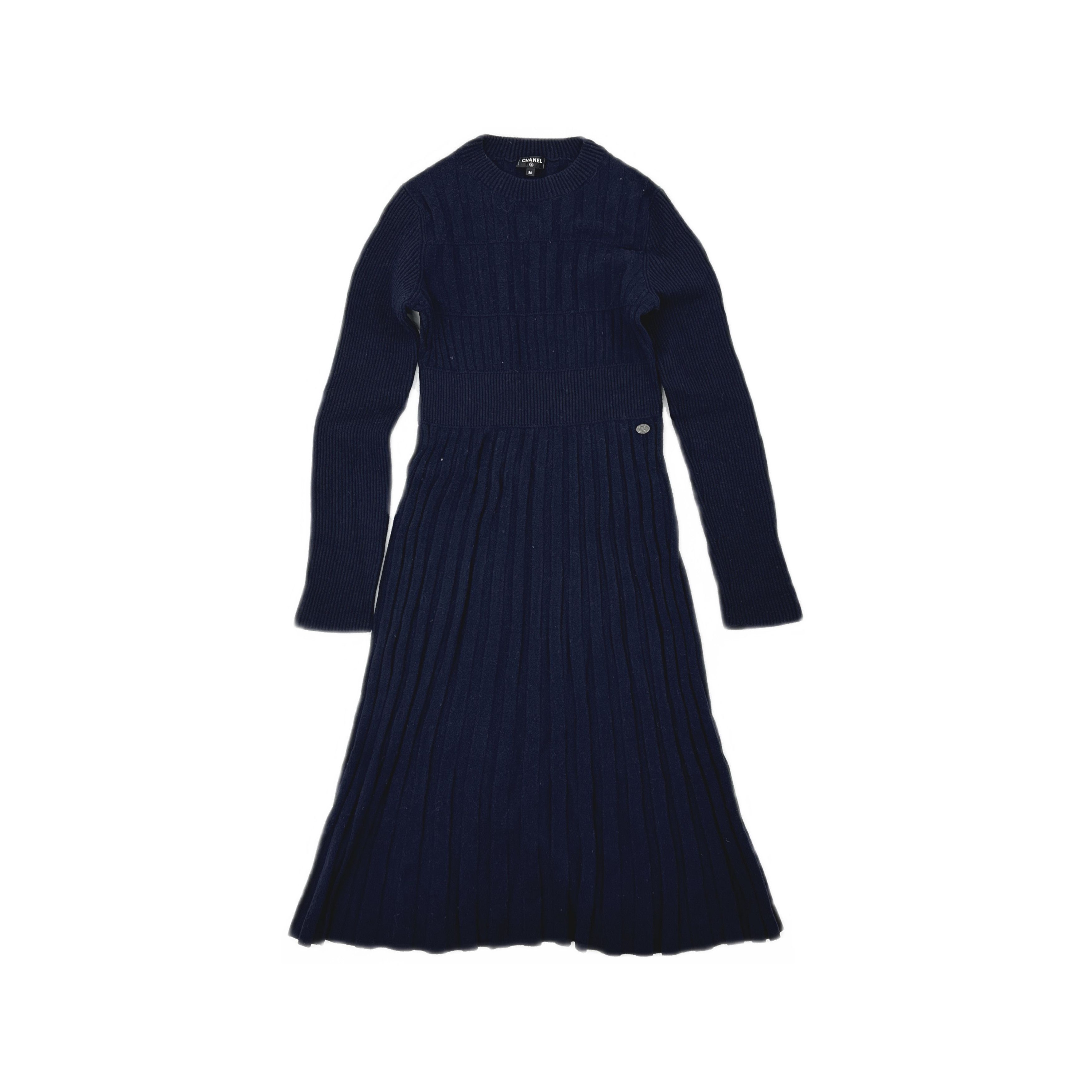 Chanel Chanel Ribbed Knit Midi Dress Size 36 Size XS / US 0-2 / IT 36-38 - 1 Thumbnail