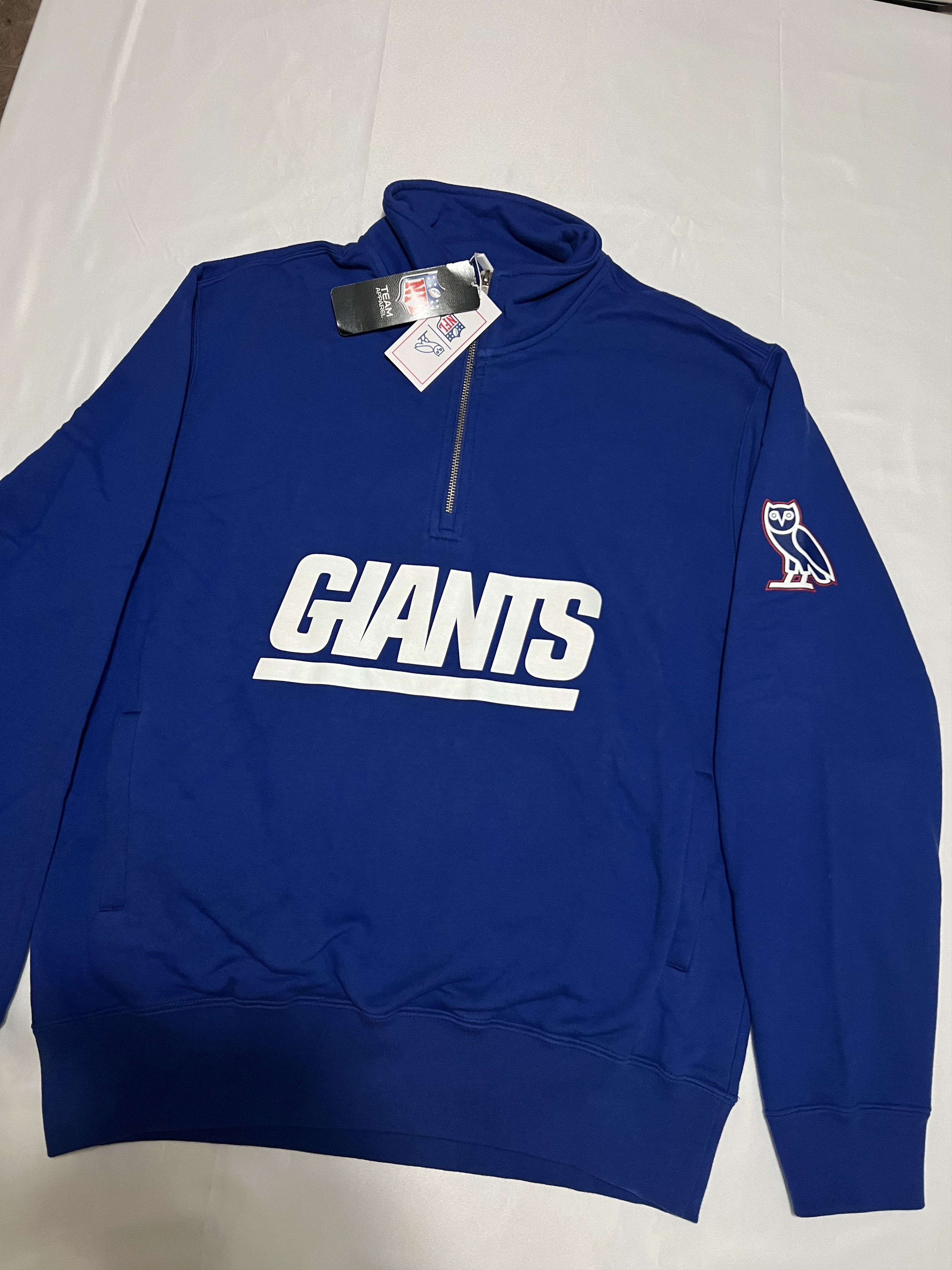 Drake *RARE* OVO x NFL New York Giants 1/4 Quarter Zip Mock Neck Size US M / EU 48-50 / 2 - 2 Thumbnail