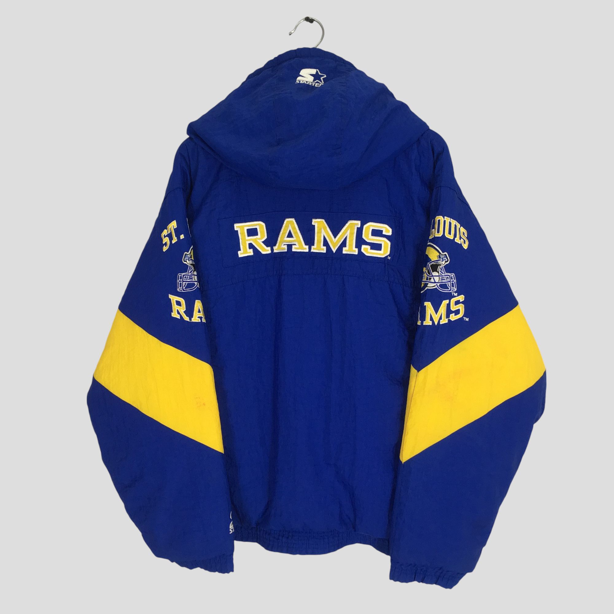 Starter Vintage 90's St. Louis Rams Football Blue Bomber Jacket Size US XL / EU 56 / 4 - 3 Thumbnail