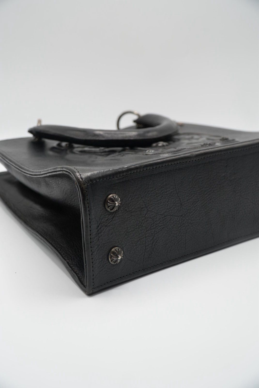 Chrome Hearts Chrome Hearts 90s Grained Calfskin Fleur De Lis Leather Bag Size ONE SIZE - 5 Thumbnail