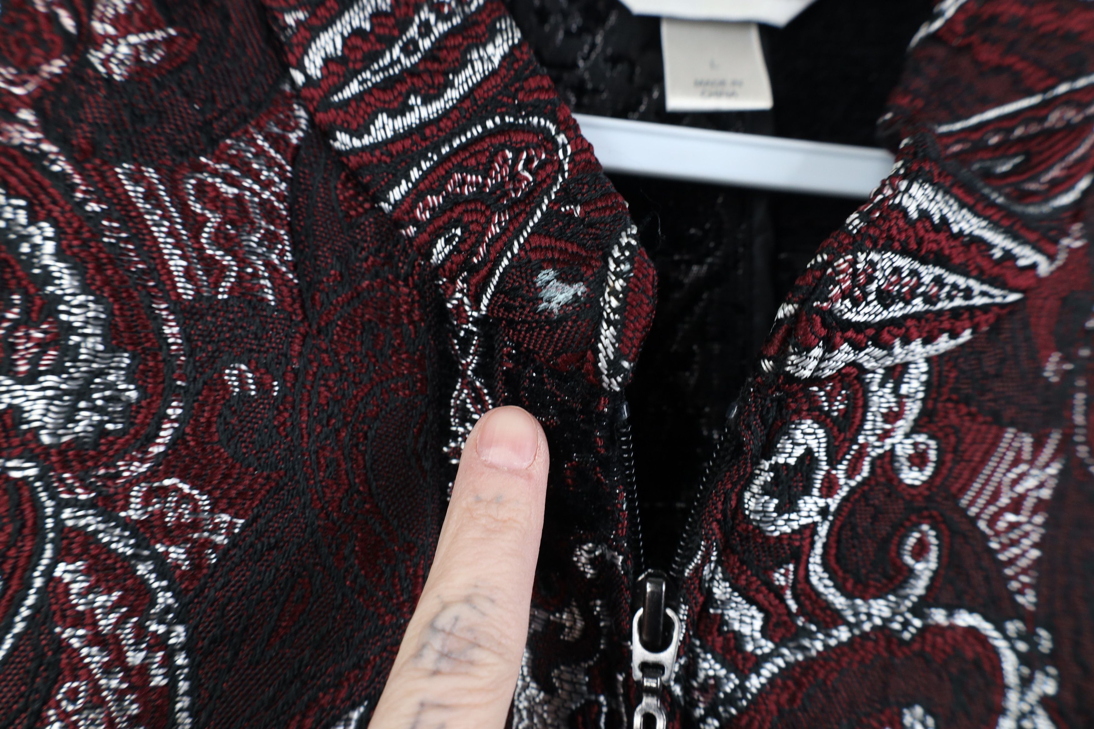 Vintage Vintage 90s Streetwear Paisley Flower Metallic Blazer Jacket Size L / US 10 / IT 46 - 4 Thumbnail