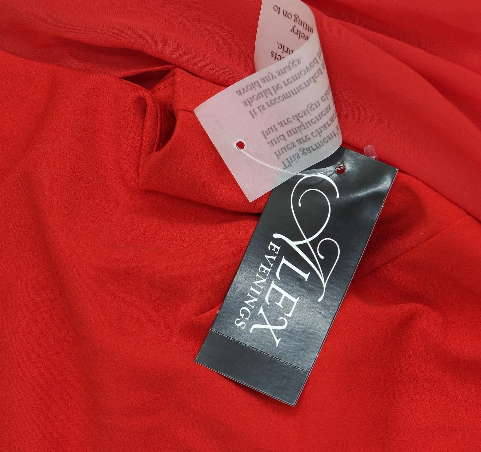Other Alex Evenings Womens Cape Sleeve Gown Dress 8160255 Red 16 Size XXL / US 16-18 / IT 52-54 - 3 Thumbnail