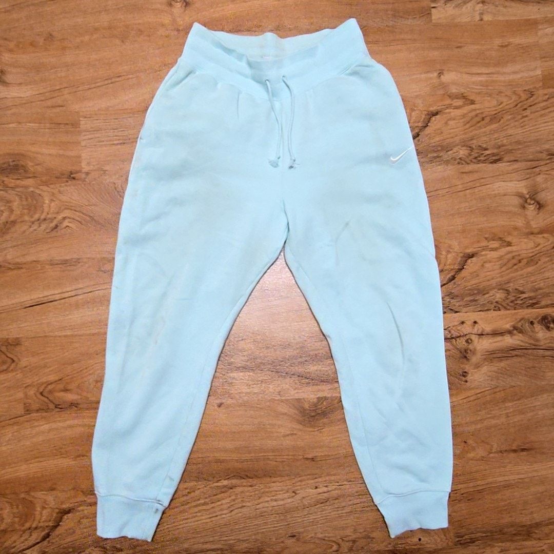 Nike Nike Jogger Pants Light Blue Drawstring Waist Sweatpants M Size US 33 - 1 Thumbnail