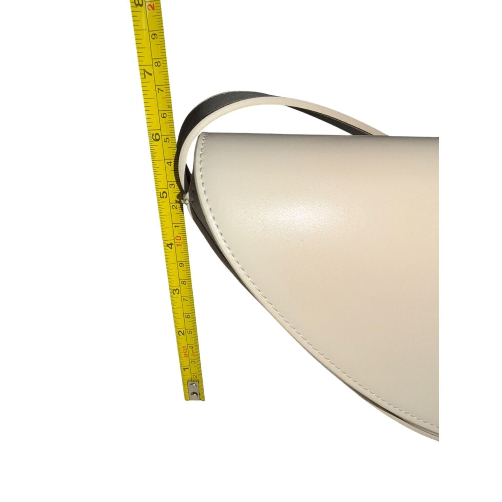 Zara Zara Cream Asymmetric Bag Sculptural Half Moon Purse EUC Size ONE SIZE - 14 Thumbnail