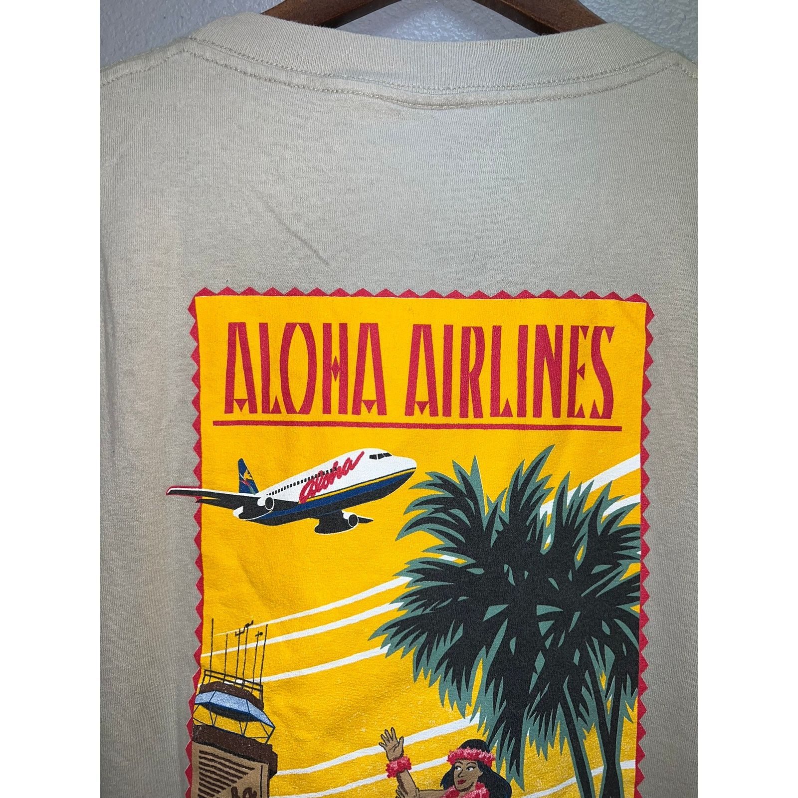 Vintage Vintage Aloha Airlines Shirt Hawaii Favorite Airplane 90s L Size US L / EU 52-54 / 3 - 7 Thumbnail