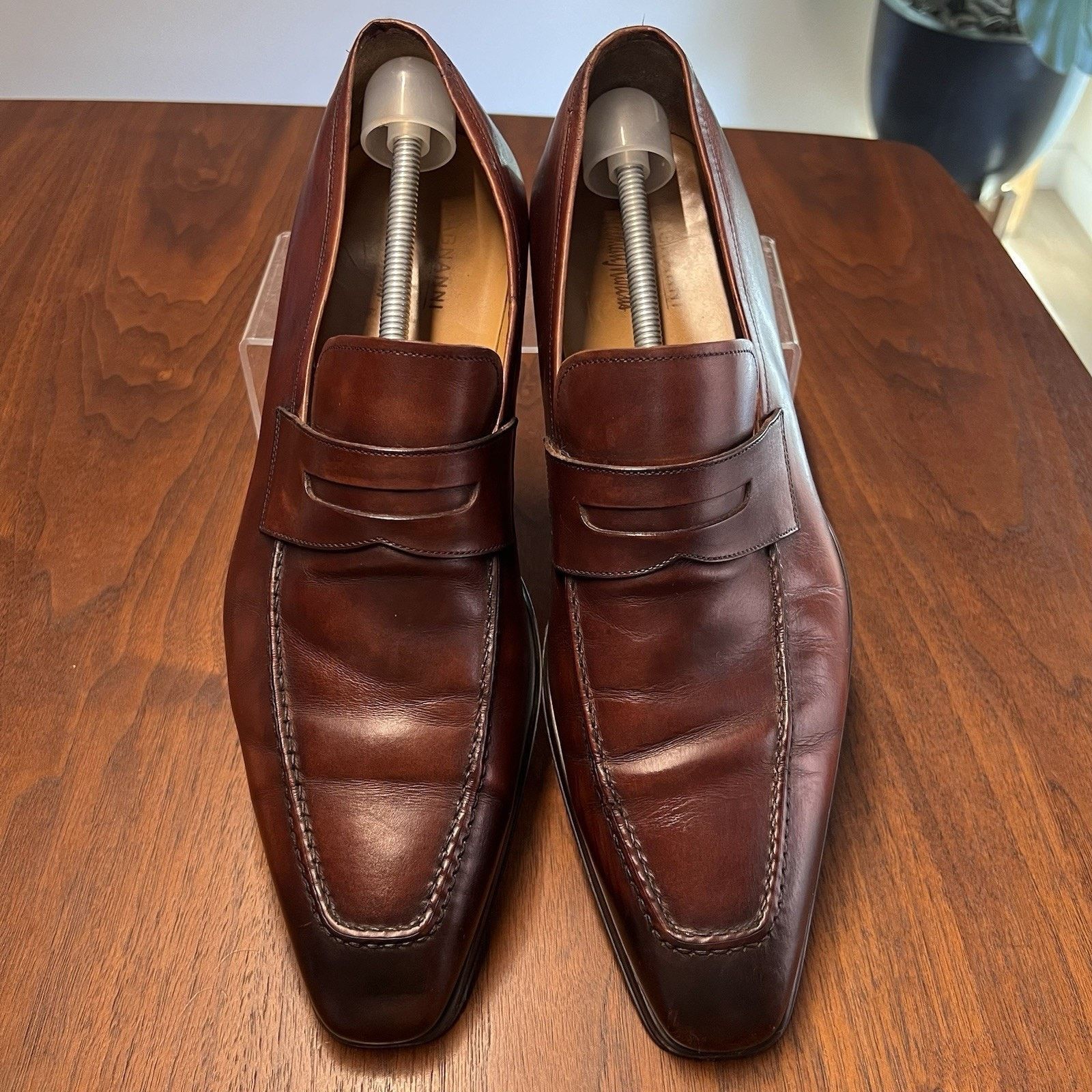 Magnanni Magnanni Walden 11M Slip On Penny Loafer 15447 Mahogany Size US 11 / EU 44 - 3 Thumbnail