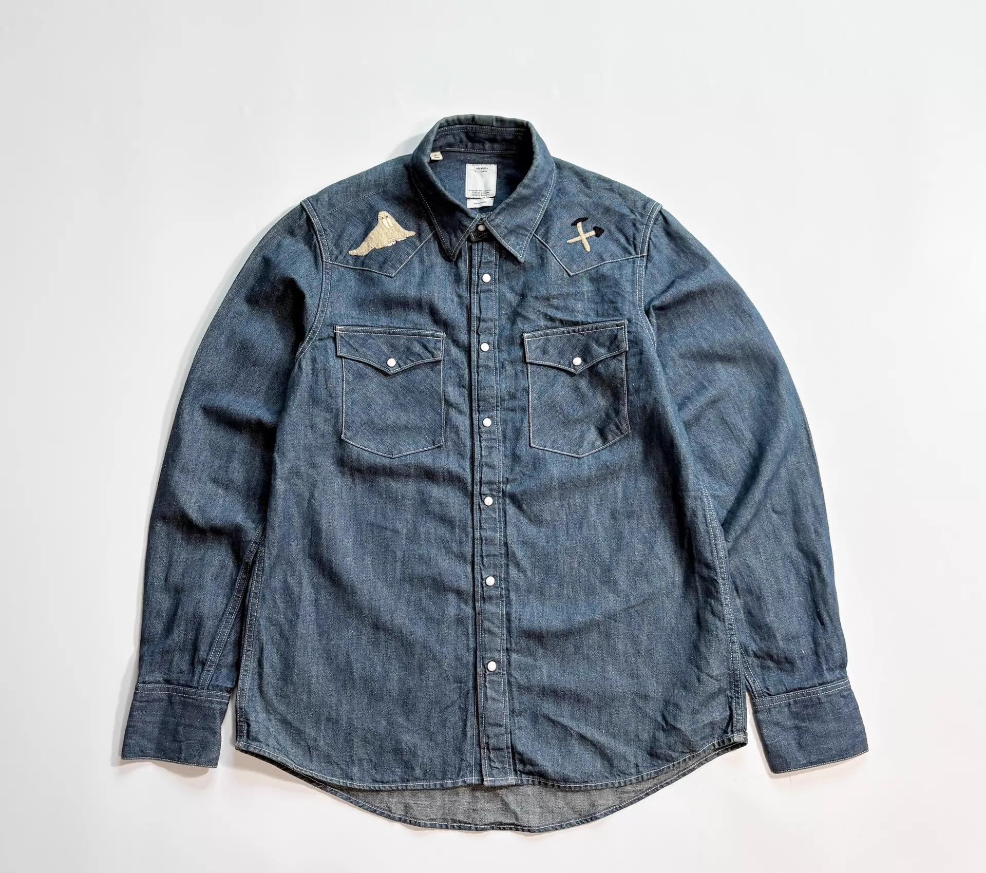 Visvim VISVIM Denim Shirt Size 2 (43/106/75) Size US M / EU 48-50 / 2 - 1 Thumbnail