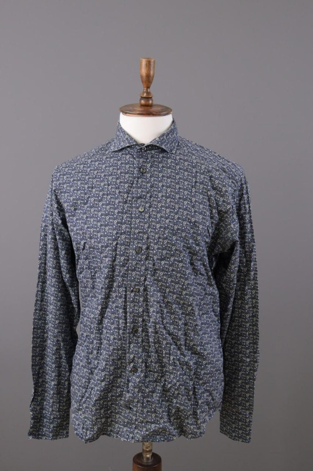 Eton Eton Slim Fit Floral Down Dress Shirt Size 43 / 17 / XL Size US XL / EU 56 / 4 - 1 Thumbnail