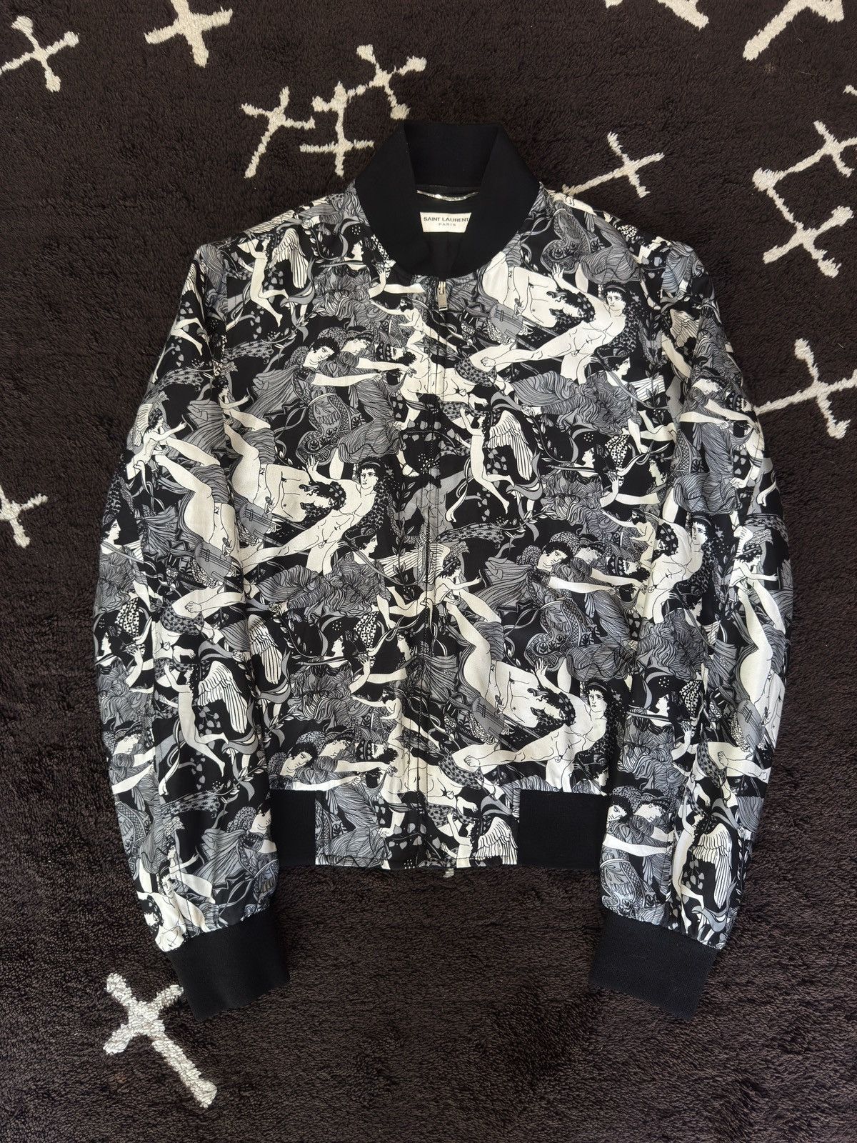 Saint Laurent Paris Saint Laurent Paris AW17 Greek Gods silk jacket Size US M / EU 48-50 / 2 - 1 Thumbnail