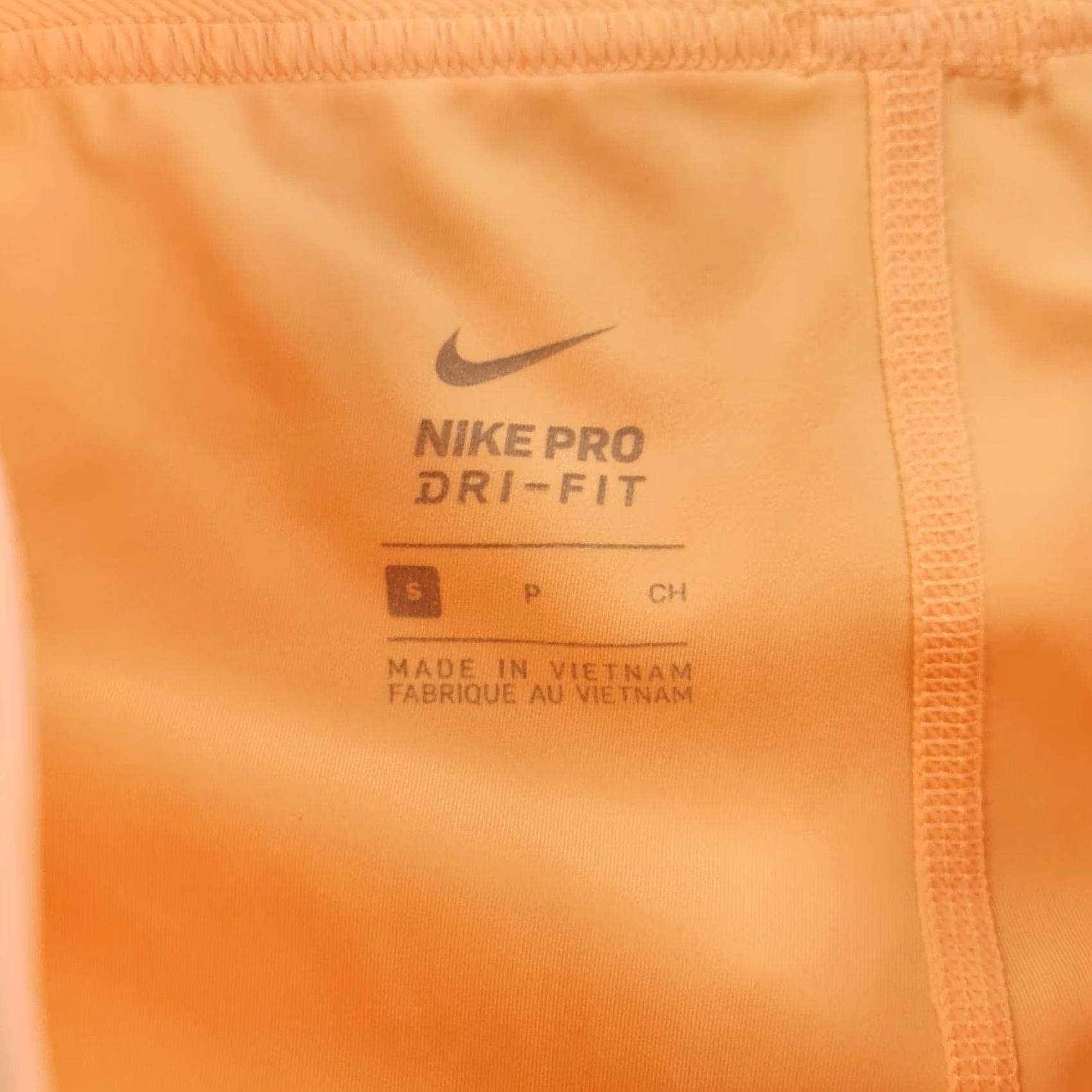 Nike VINTAGE Nike Pro Womens Leggings Orange Small High Rise Tight Fit 7/8 Length CU4718-884 Size 28" / US 6 / IT 42 - 3 Thumbnail