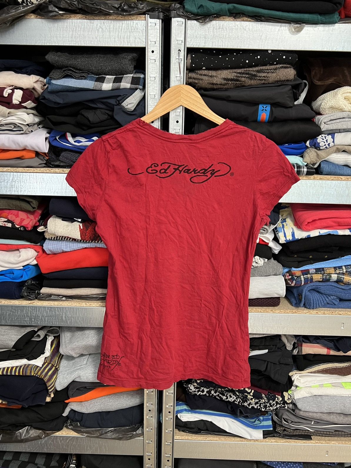 Ed Hardy Vintage Ed Hardy by Christian Audigier Women T Shirt Y2K Top Size M / US 6-8 / IT 42-44 - 3 Thumbnail