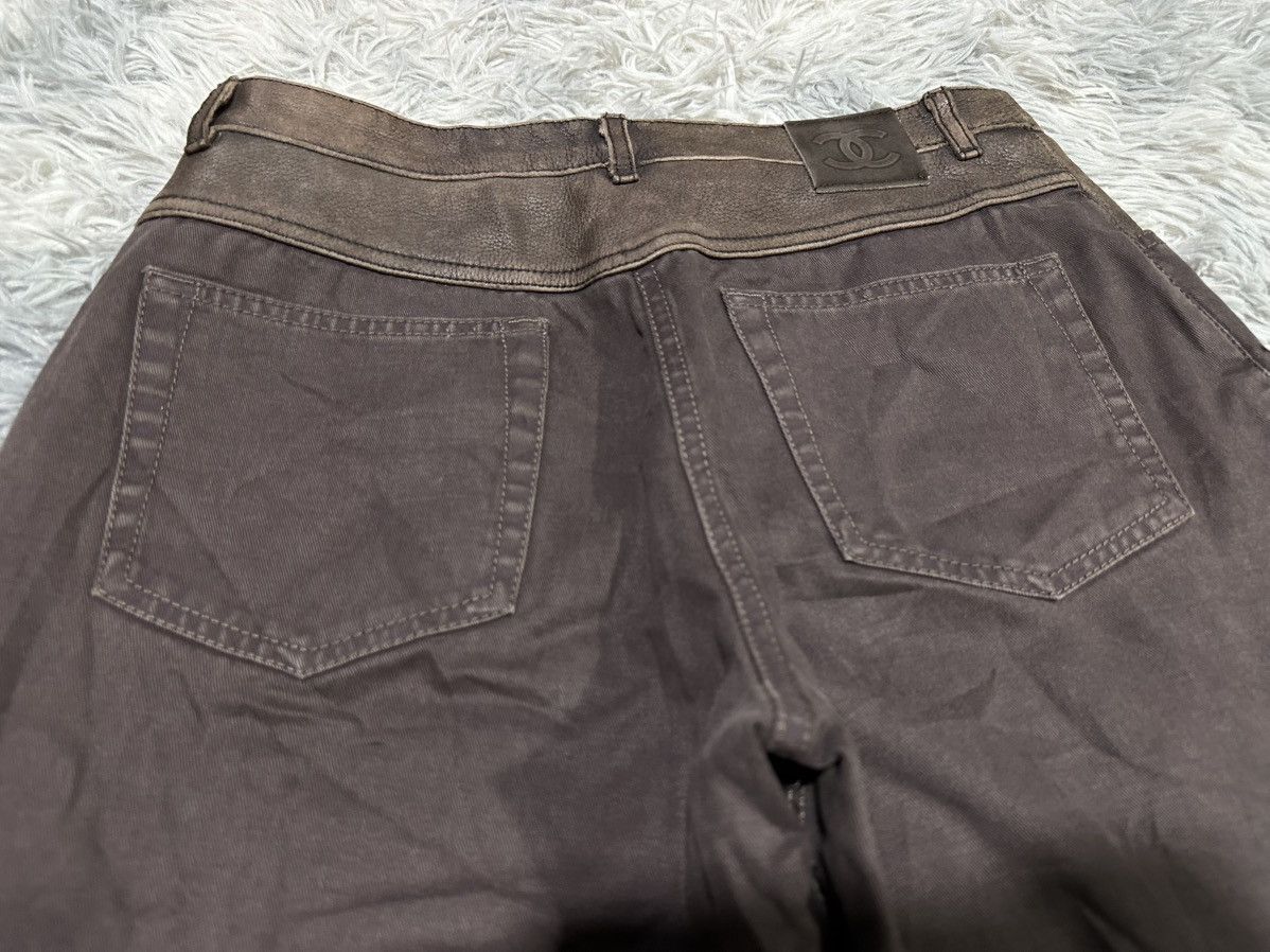 Chanel 🔥Archived Aw02 Chanel Hybrid Leather Denim Western Bootcut Size US 28 / EU 44 - 5 Thumbnail