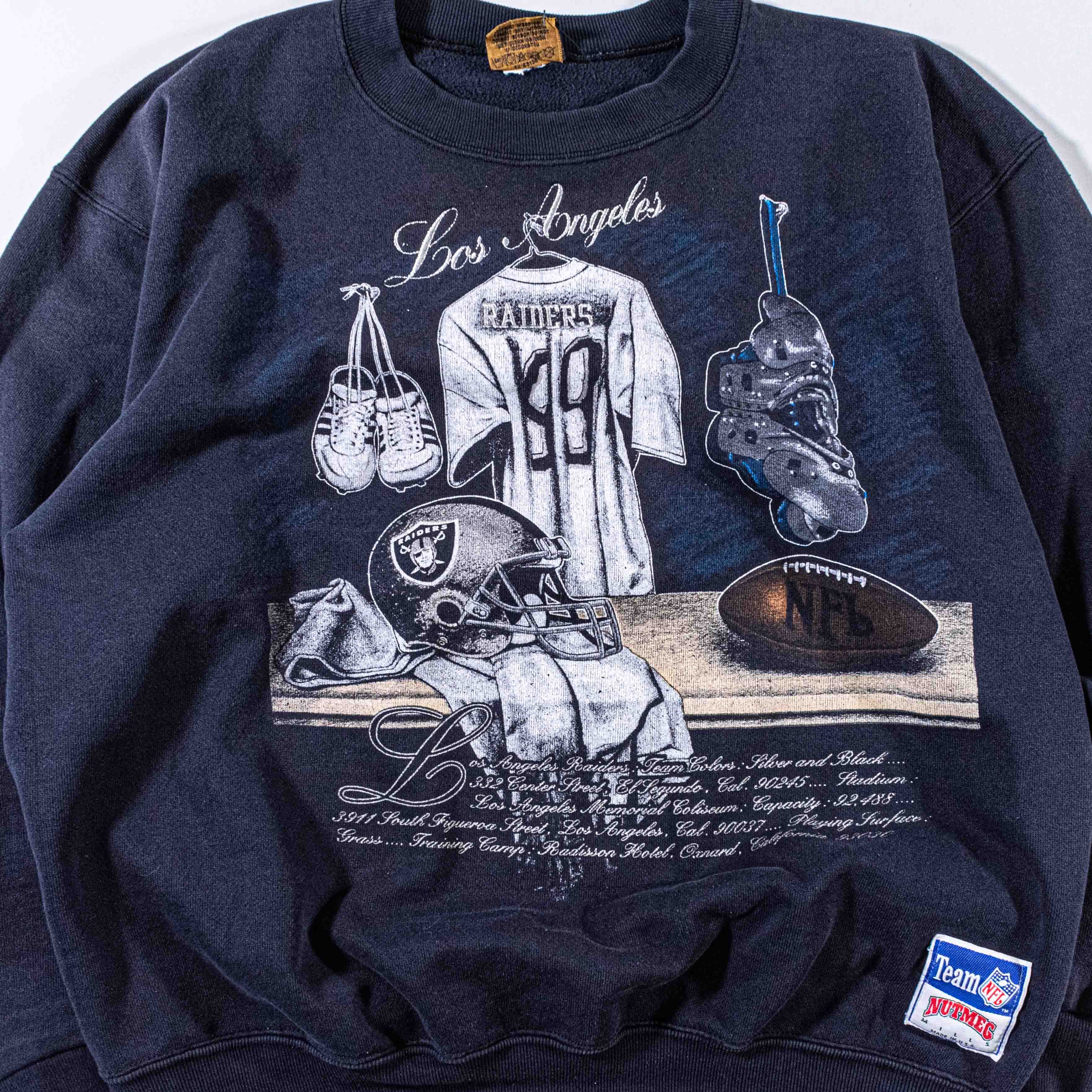 Nutmeg 90s Los Angeles Raiders Nutmeg Equipment Sweatshirt Faded Size US L / EU 52-54 / 3 - 1 Thumbnail