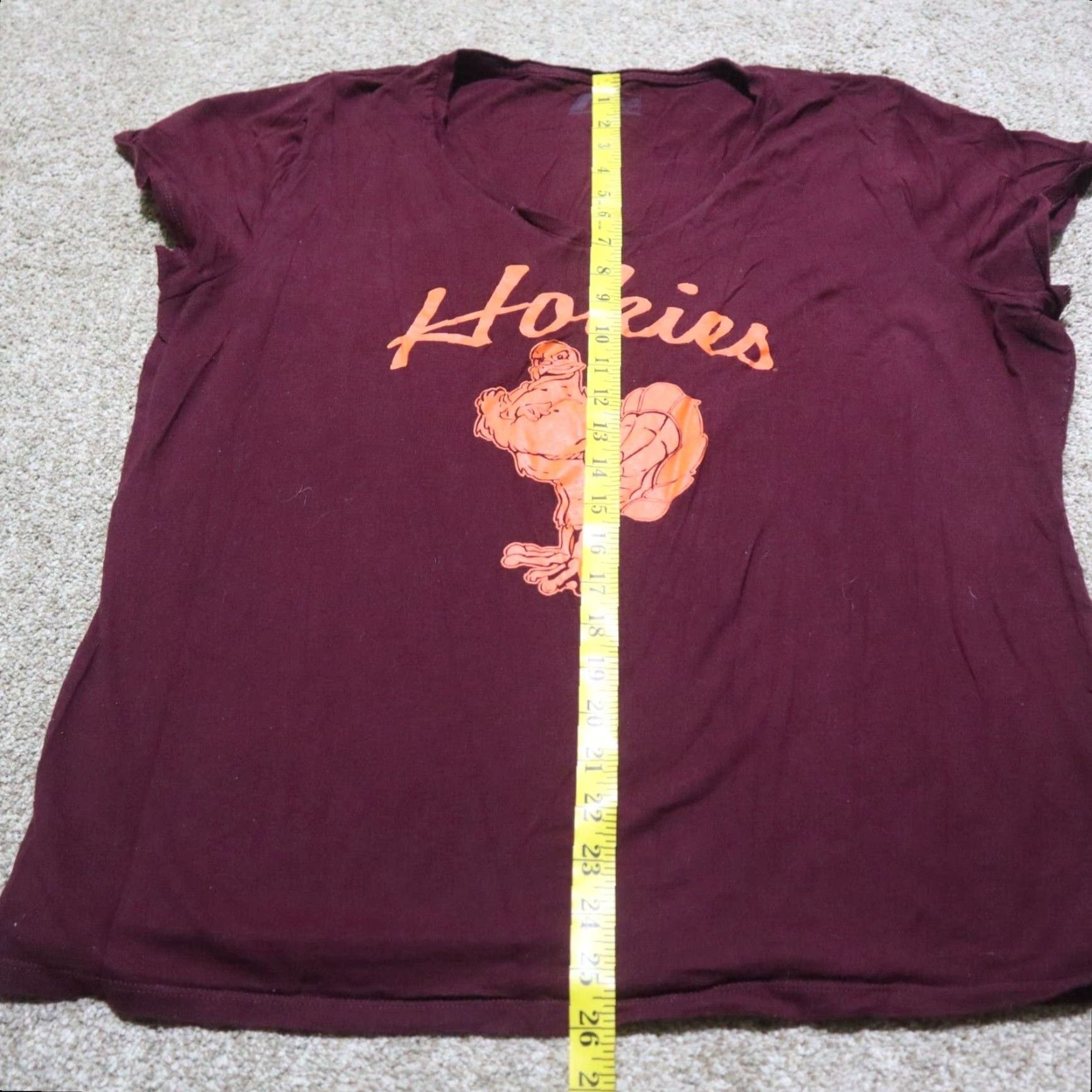 Russell Athletic Hokies Virginia VA Red Burgundy Short Sleeve Tee T-Shirt Women's 2XL Graphic Tee Shirt 100% Cotton XXL Red Virginia Hokies Womens Shirt 2XL Size XXL / US 16-18 / IT 52-54 - 5 Thumbnail