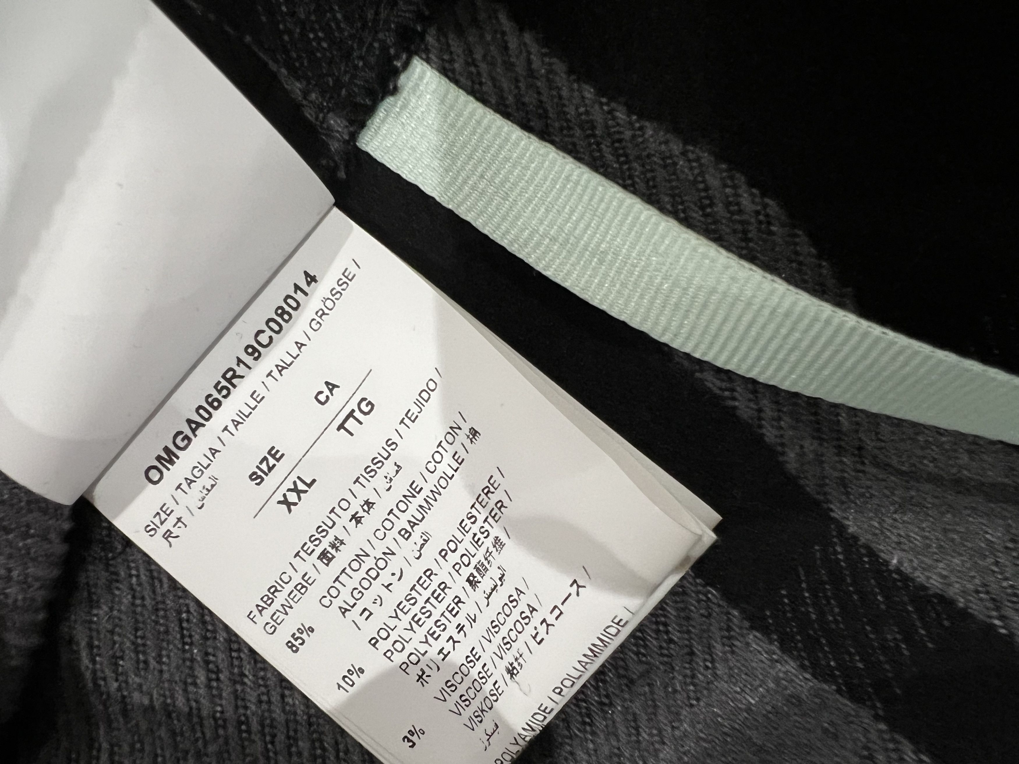 Off-White 2019 Grey Check Flannel Hooded Shirt Size US XXL / EU 58 / 5 - 5 Thumbnail