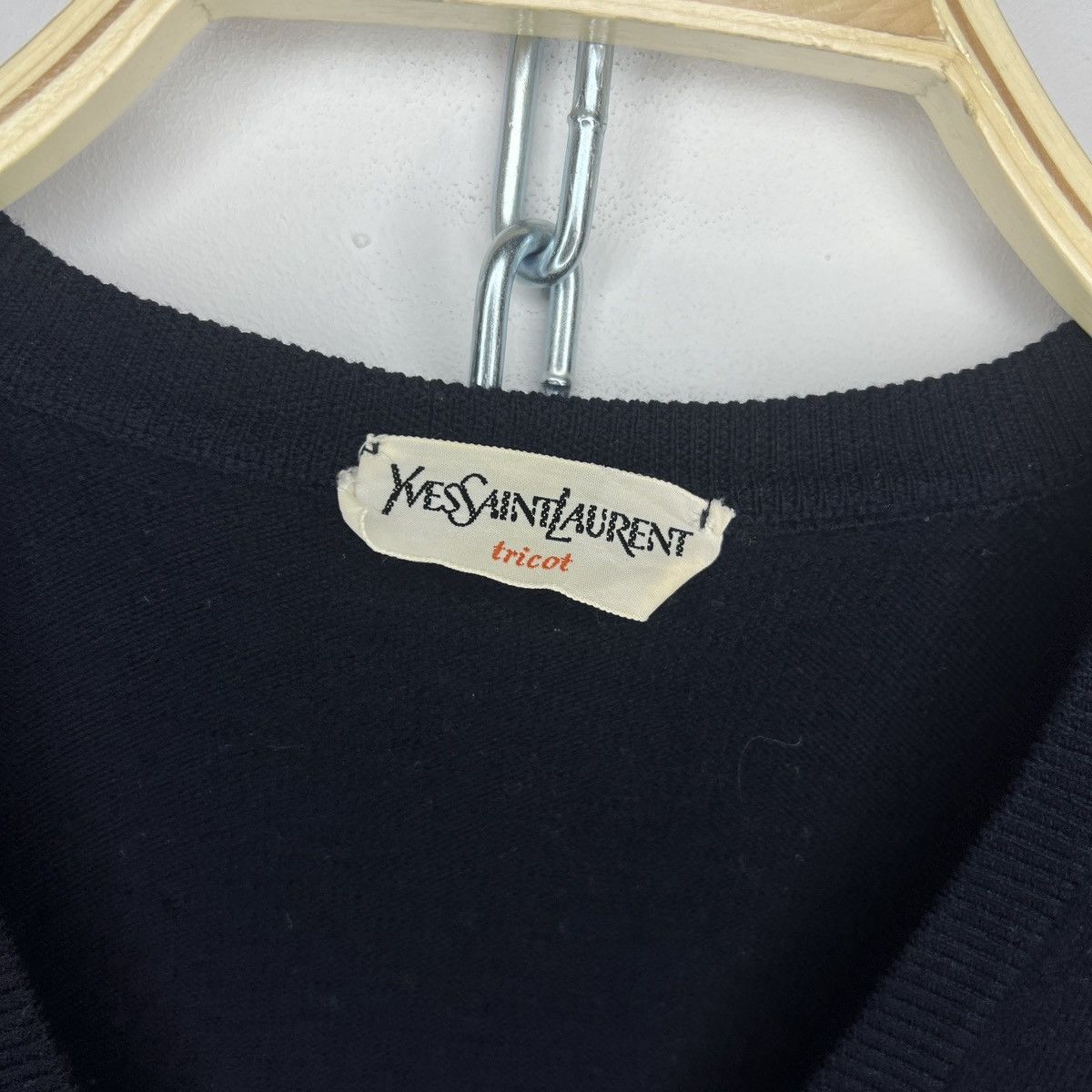 Designer × Yves Saint Laurent Yves Saint Laurent YSL Wool Jumper Sweater Knitwear Navy Size US M / EU 48-50 / 2 - 4 Thumbnail