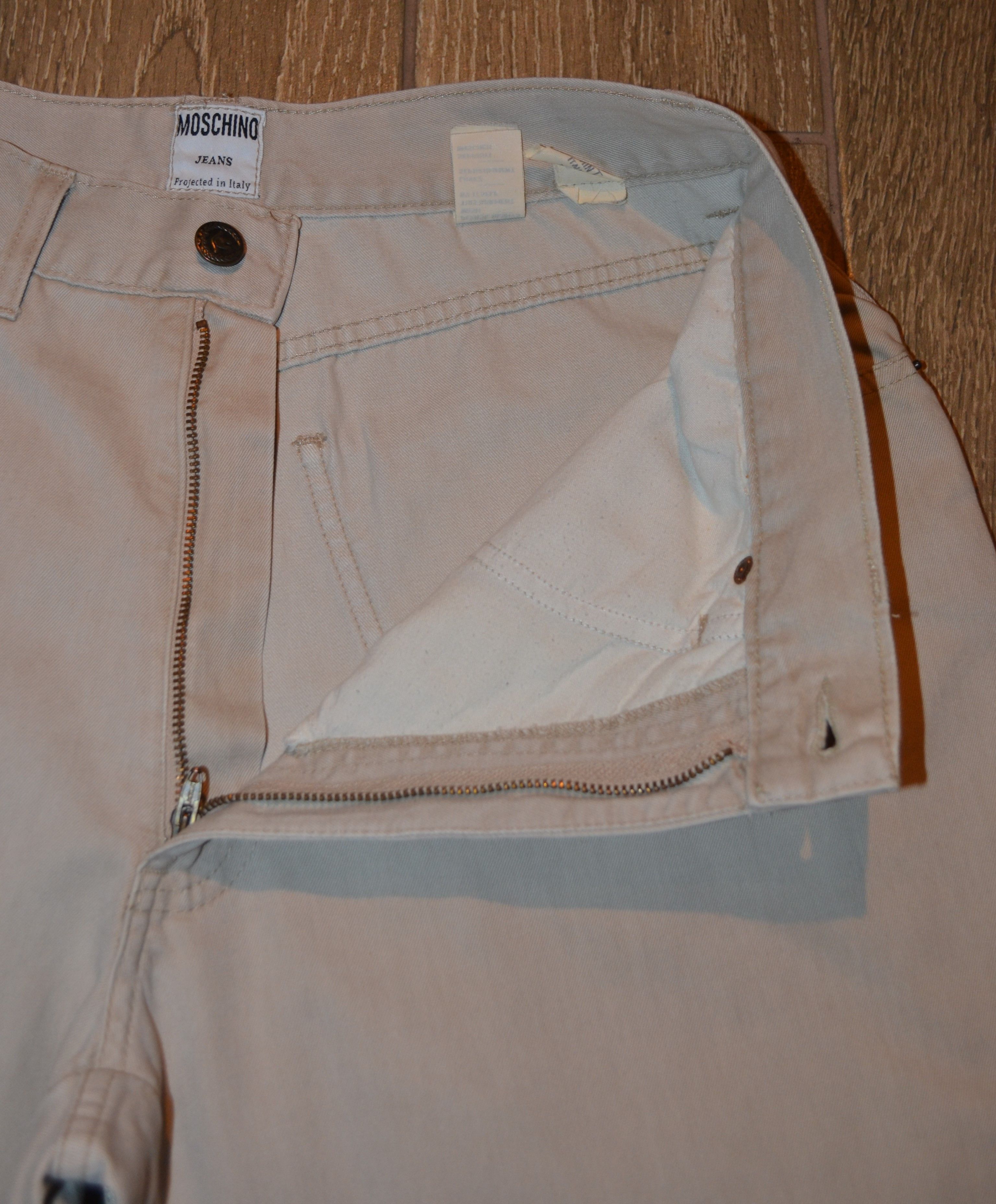 Moschino Vintage 1980s Moschino Beige Jeans - Size w30 / M Size 30" / US 8 / IT 44 - 4 Thumbnail