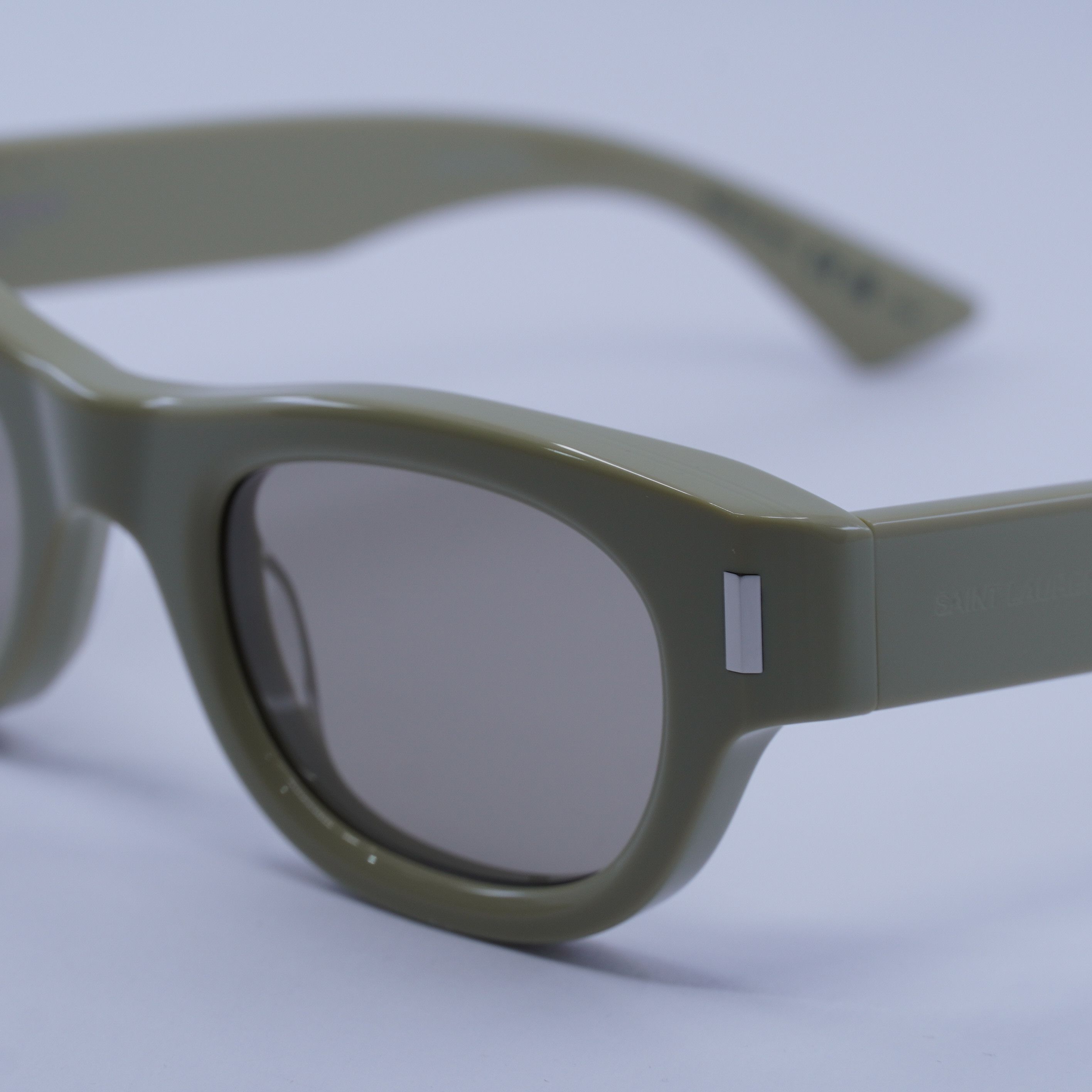 Saint Laurent Paris Saint Laurent SL761 003 Sunglasses Green Square Frame Size ONE SIZE - 4 Thumbnail