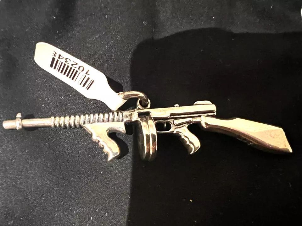 King Baby Studio Sterling Tommy Gun Pendant 