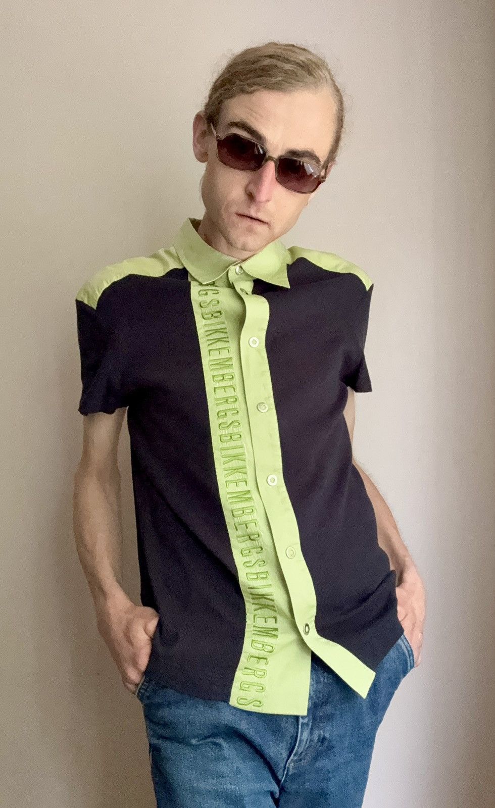 Dirk Bikkembergs Dirk Bikkembergs Vintage Snap Button Logo Bowling Shirt Size US M / EU 48-50 / 2 - 6 Thumbnail