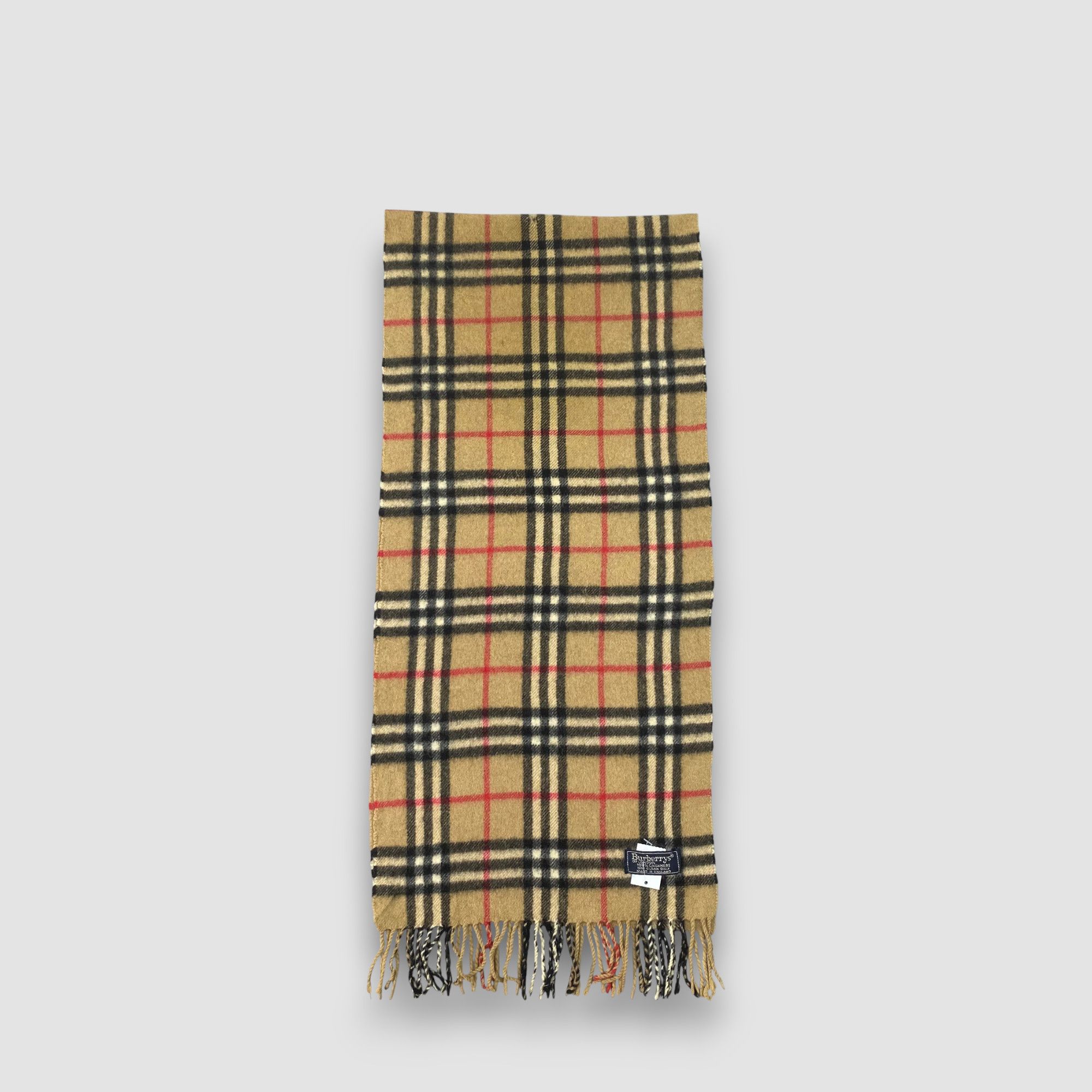 Burberry Vintage Burberry Scarf Muffler Wool Cashmere Check Scarves Size ONE SIZE - 4 Thumbnail