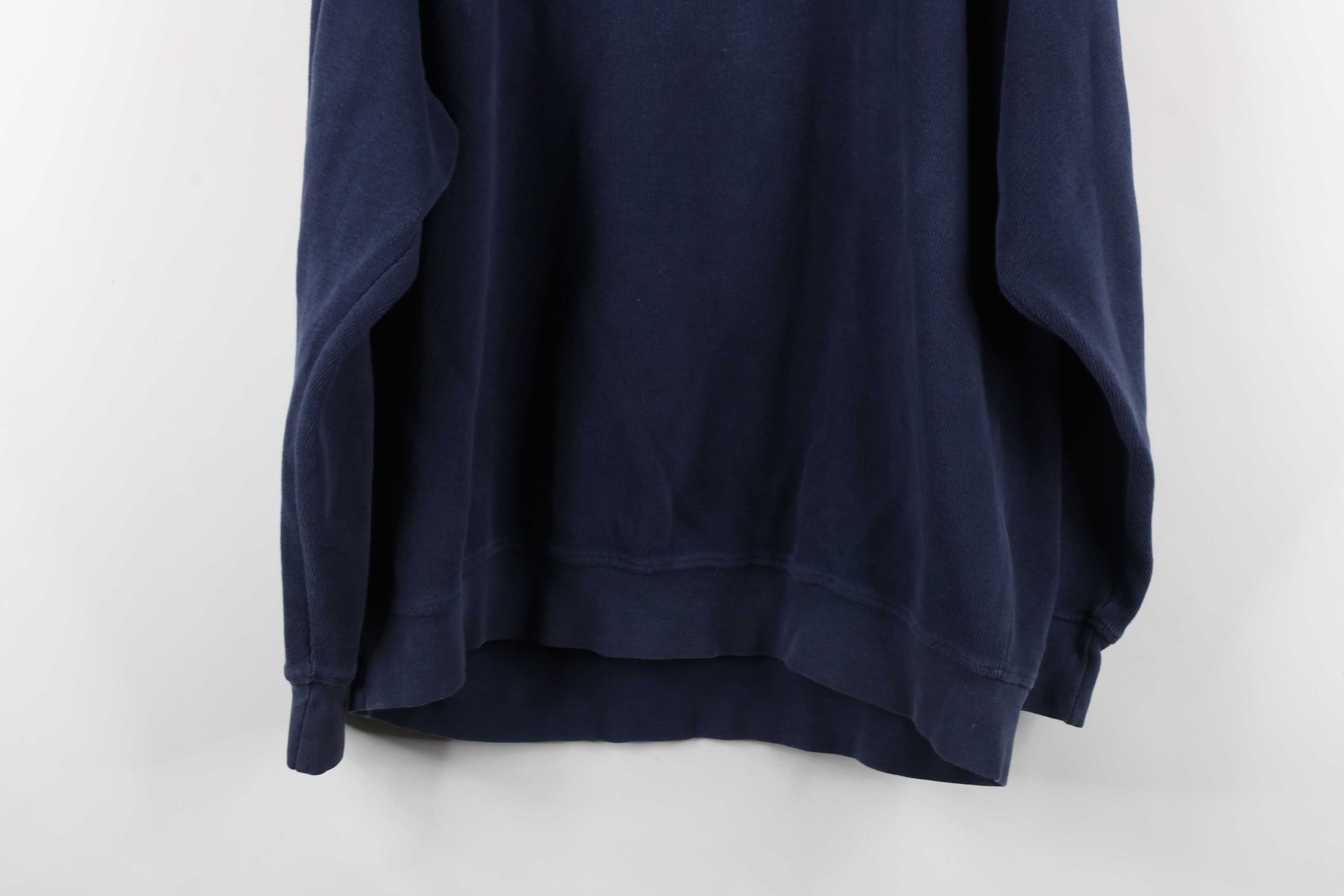 Vintage Vintage 90s Streetwear Ribbed Knit Crewneck Sweater Blue Size US XL / EU 56 / 4 - 11 Thumbnail