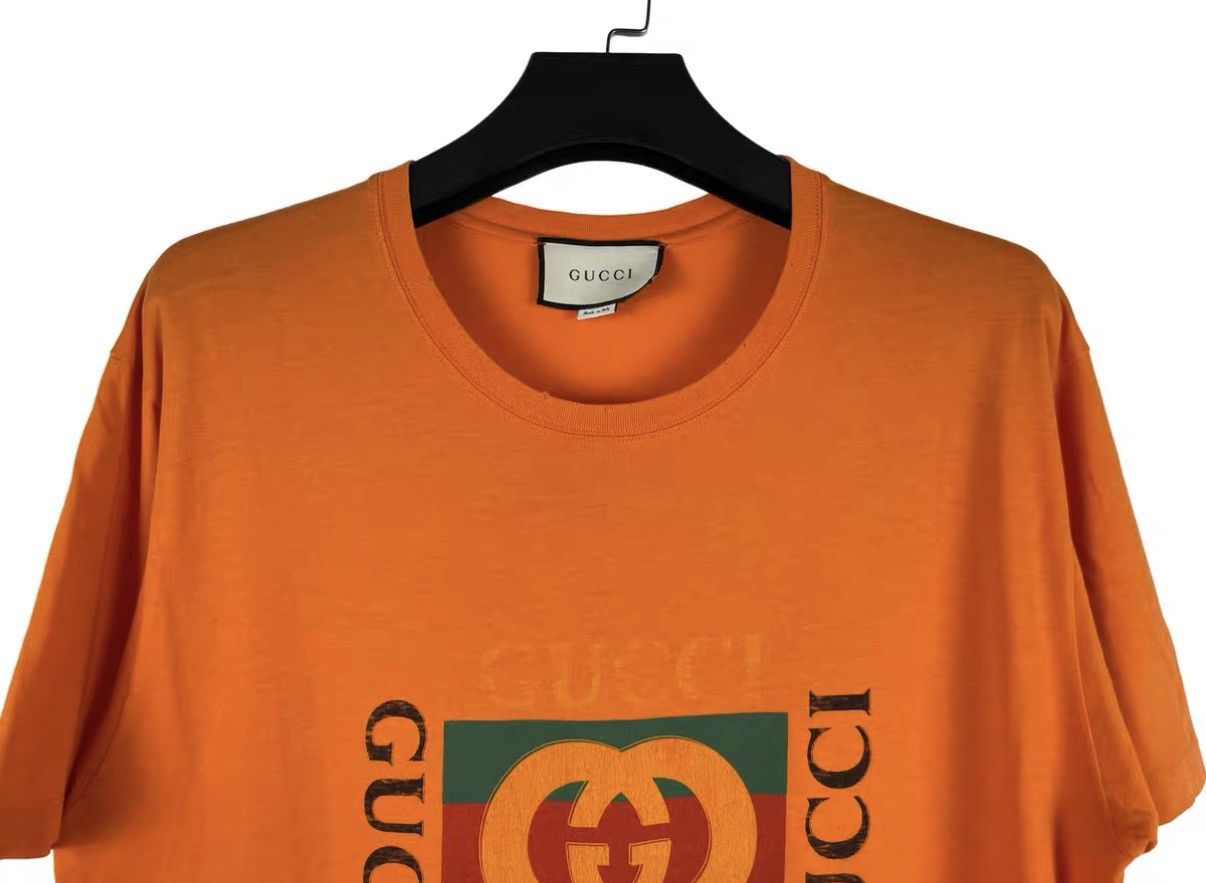 Gucci Gucci Classic Belt Pattern Distressed Short Sleeve J31 Size US L / EU 52-54 / 3 - 3 Thumbnail