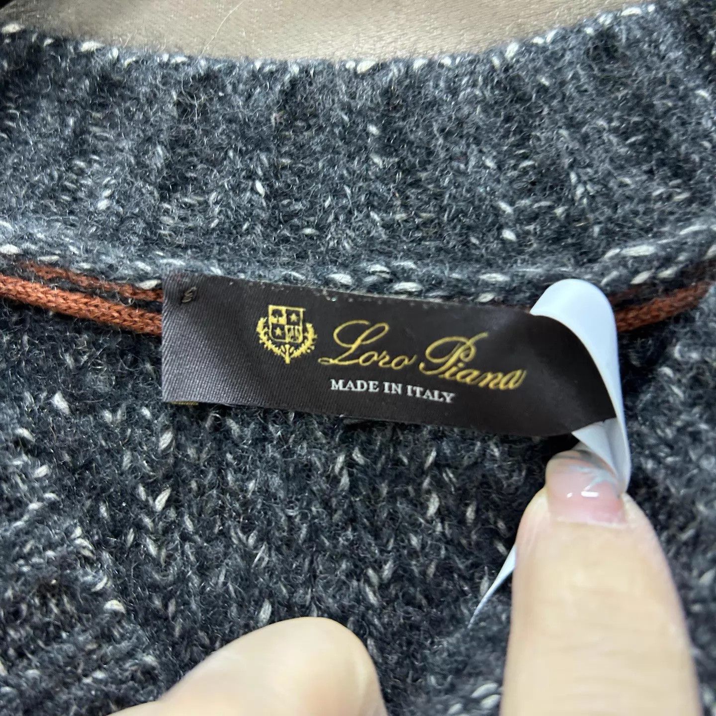 Loro Piana Loro Piana crewneck knit sweater b&w colorblock 50 Size US M / EU 48-50 / 2 - 3 Thumbnail