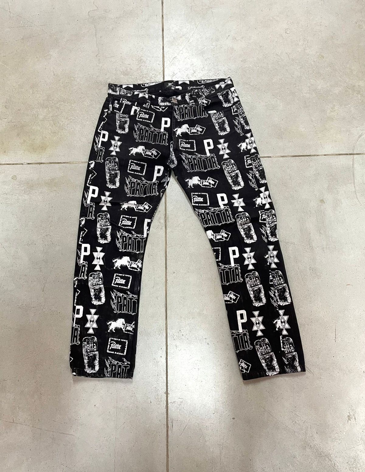 Patta Patta Jeans Monogram All Over Print Size US 34 / EU 50 - 5 Thumbnail
