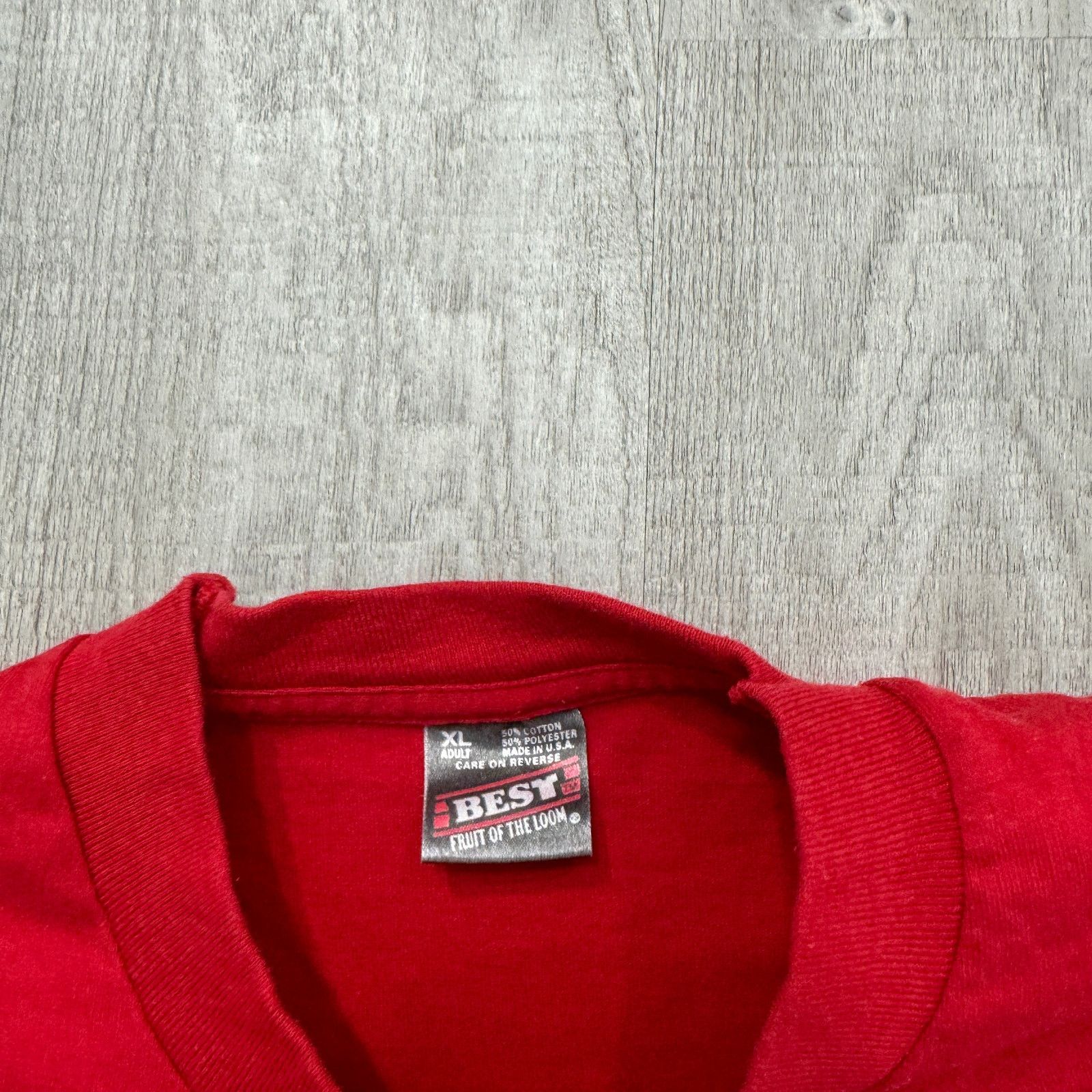 Vintage Vintage Kellogg Community College Shirt Men's XL Red 90s Size US XL / EU 56 / 4 - 5 Thumbnail
