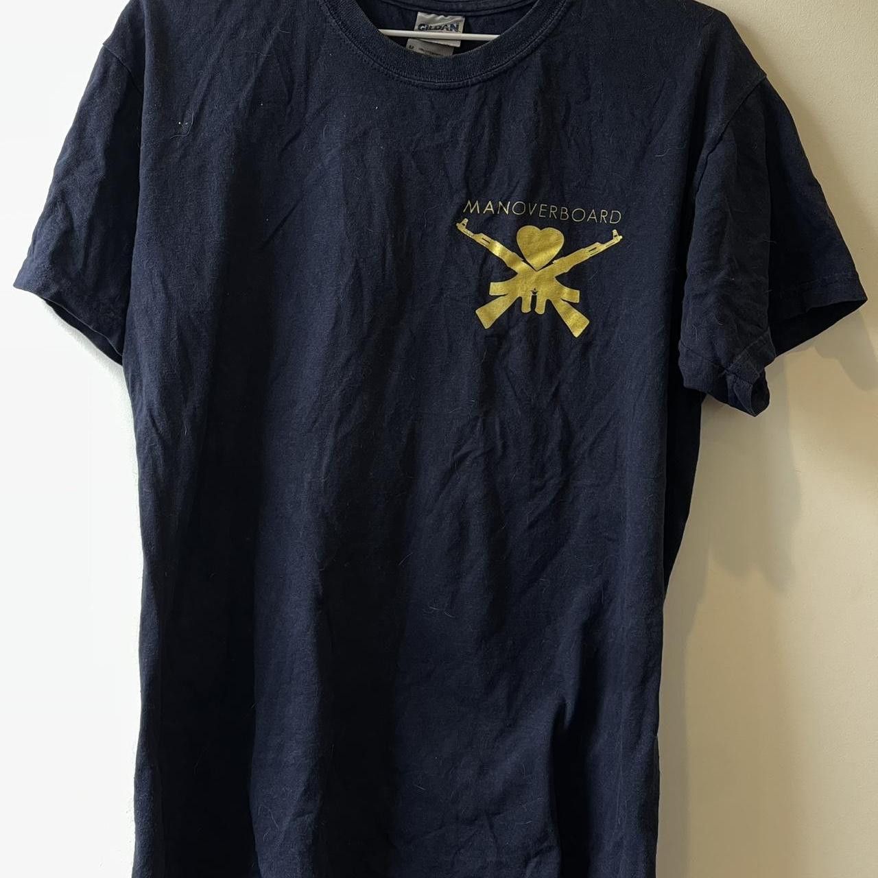 Gildan RARE AF Man Overboard deep navy cotton tee-shirt Size US M / EU 48-50 / 2 - 2 Thumbnail