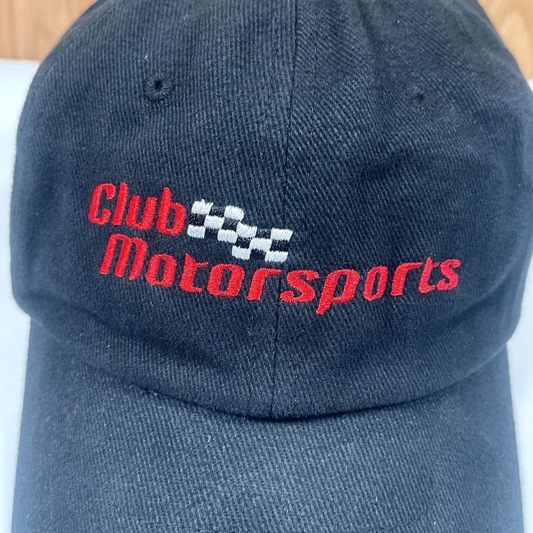 Vintage Trim Wear Club MotorSports Embroidered Adult Adjustable StrapBack Hat Cap Black Mens Baseball Cap Size ONE SIZE - 2 Thumbnail