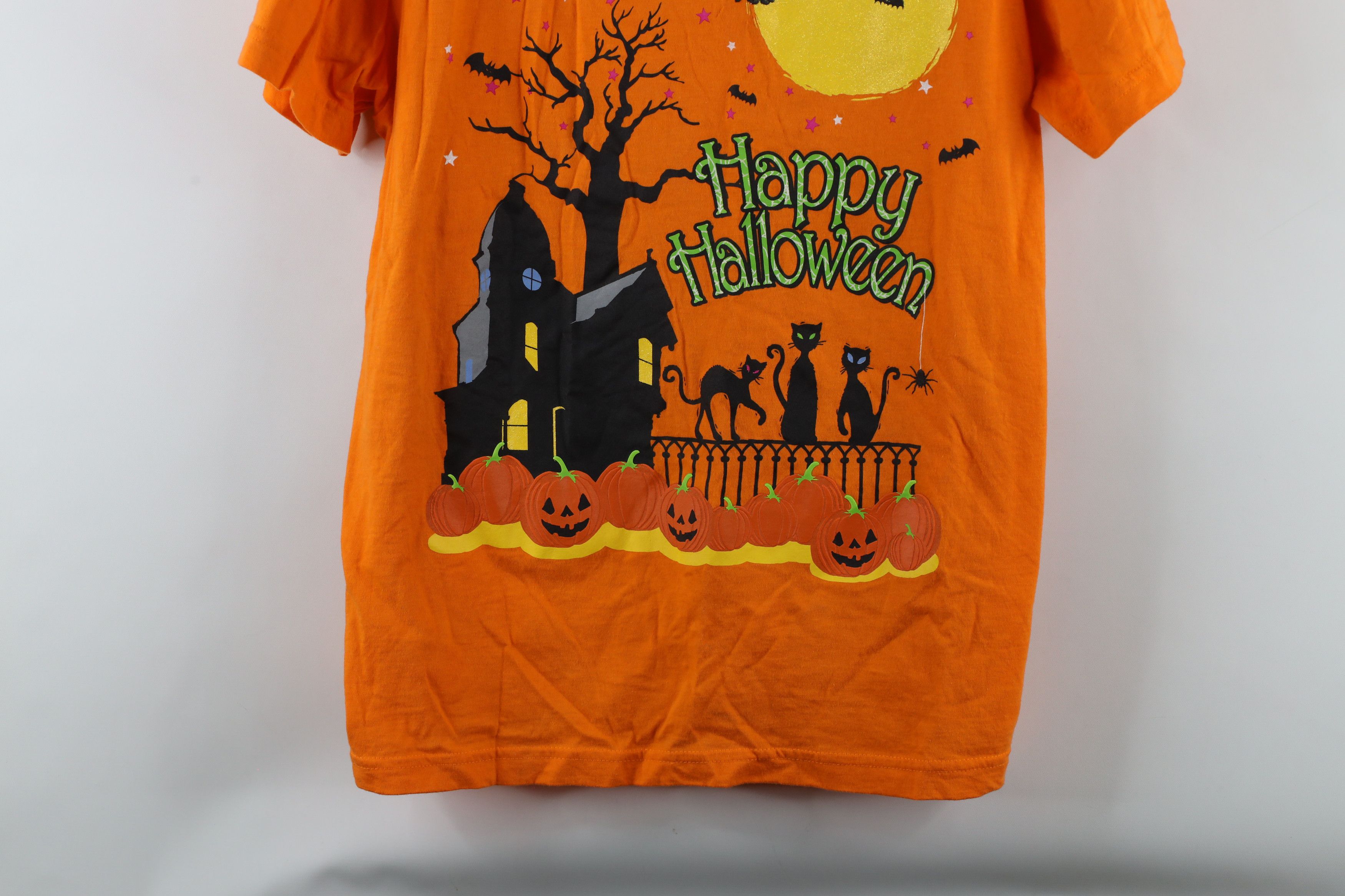 Vintage Vintage 90s Streetwear Out Happy Halloween Witch Cat T-Shirt Size XL / US 12-14 / IT 48-50 - 3 Thumbnail