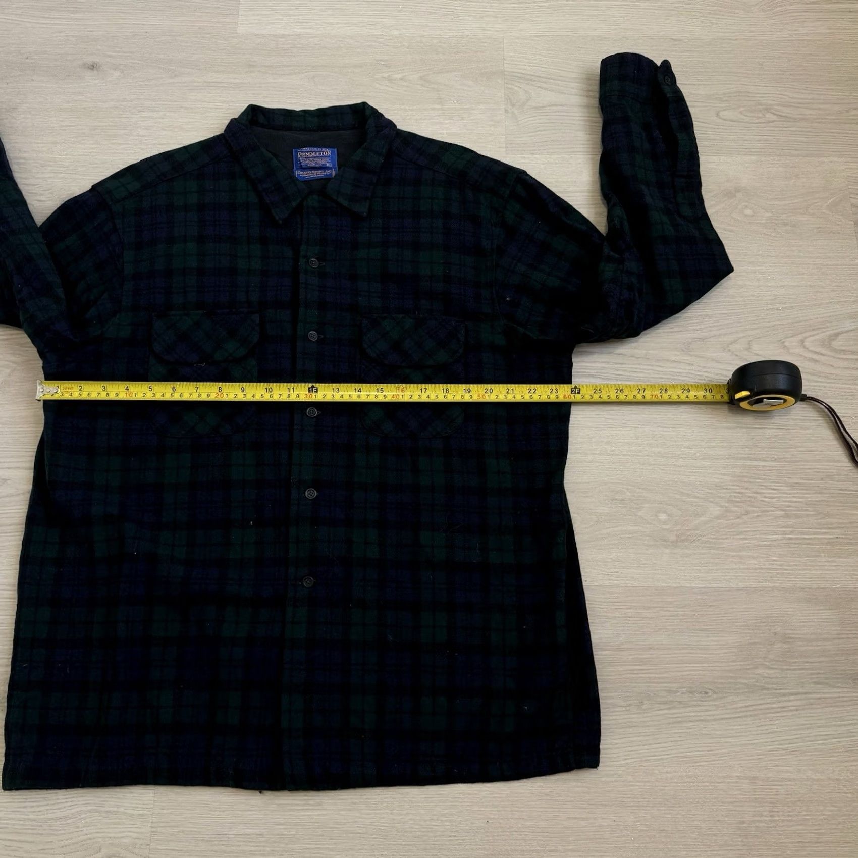Pendleton VINTAGE Pendleton Board Shirt Jac Shirt XL Blue Plaid Wool Long Sleeve Button-Up Size US XL / EU 56 / 4 - 5 Thumbnail