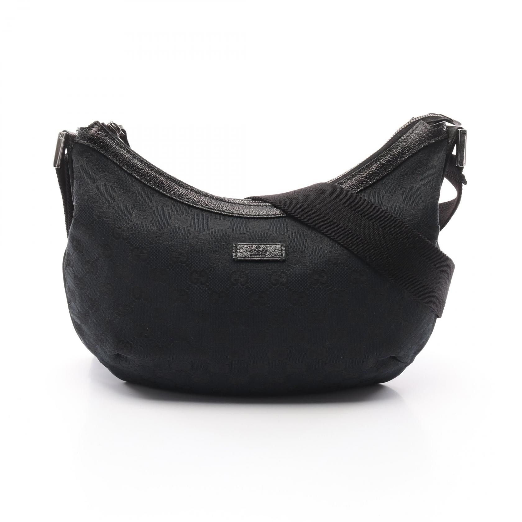 Gucci Gucci GG Canvas Shoulder Bag Canvas Shoulder Bag 181092 in Black, Women's